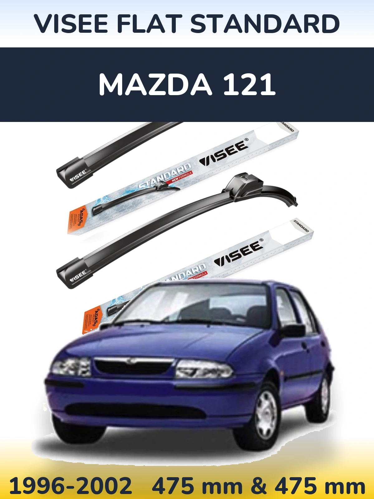 Ștergătoare VISEE FLAT STANDARD pentru Mazda 121
