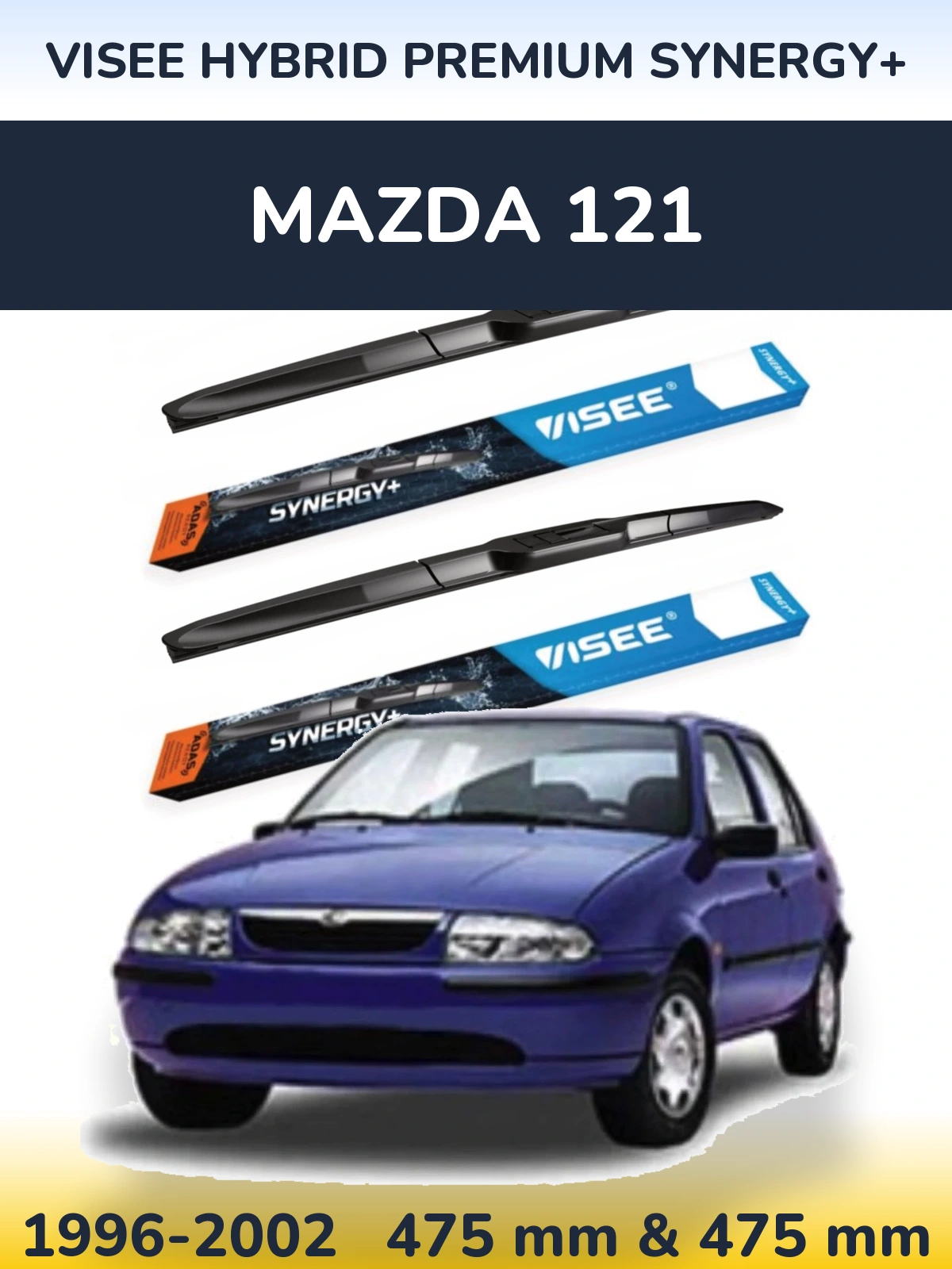 Ștergătoare VISEE HYBRID PREMIUM SYNERGY+ pentru Mazda 121