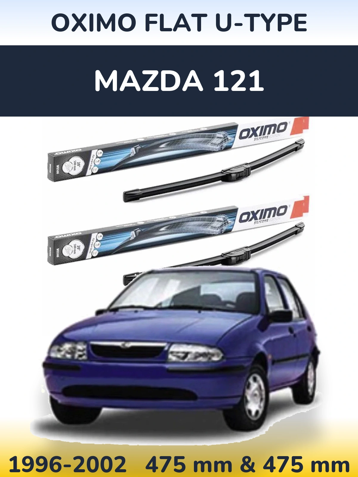Ștergătoare Oximo Flat U-type pentru Mazda 121