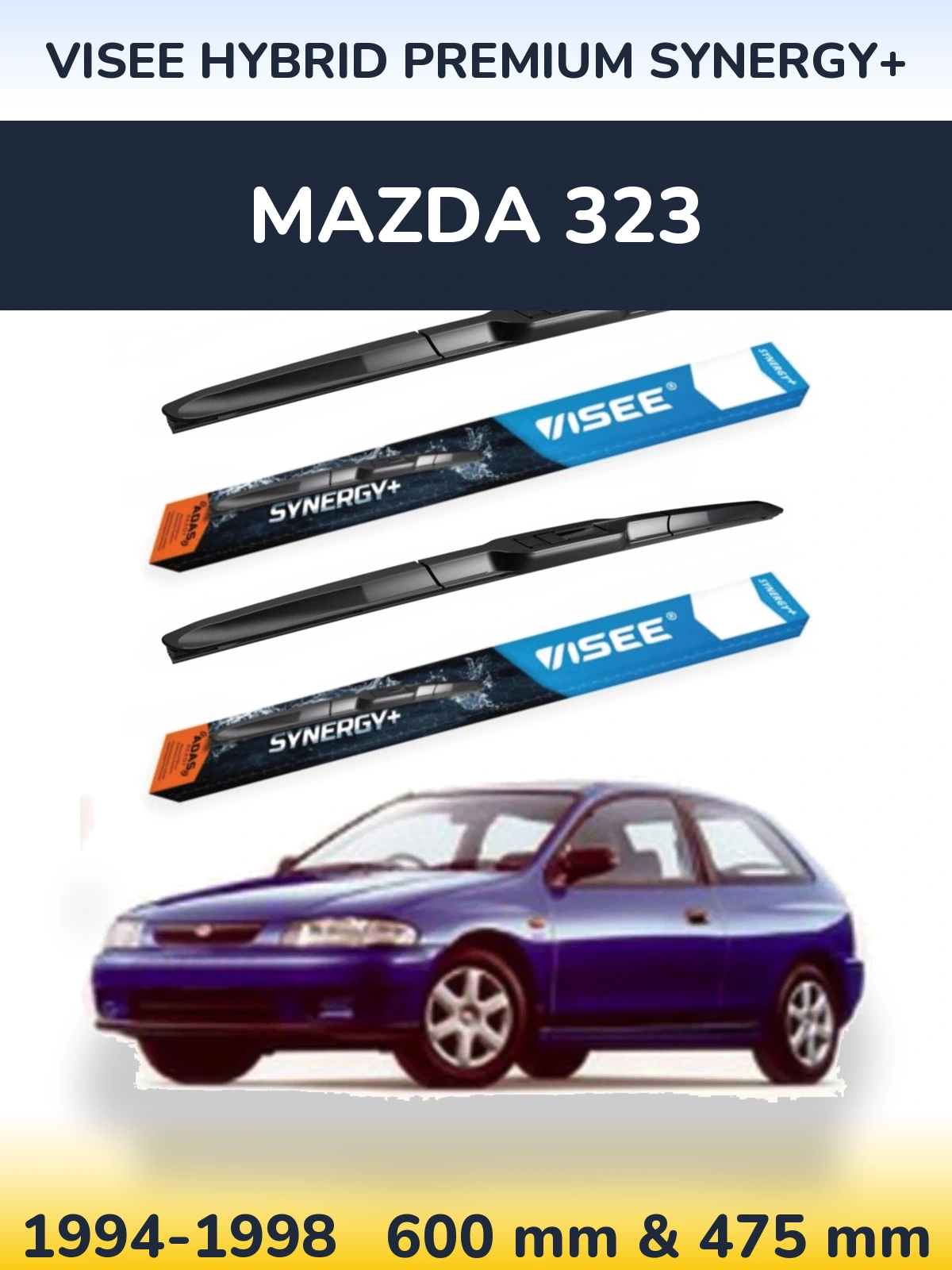 Ștergătoare VISEE HYBRID PREMIUM SYNERGY+ pentru Mazda 323