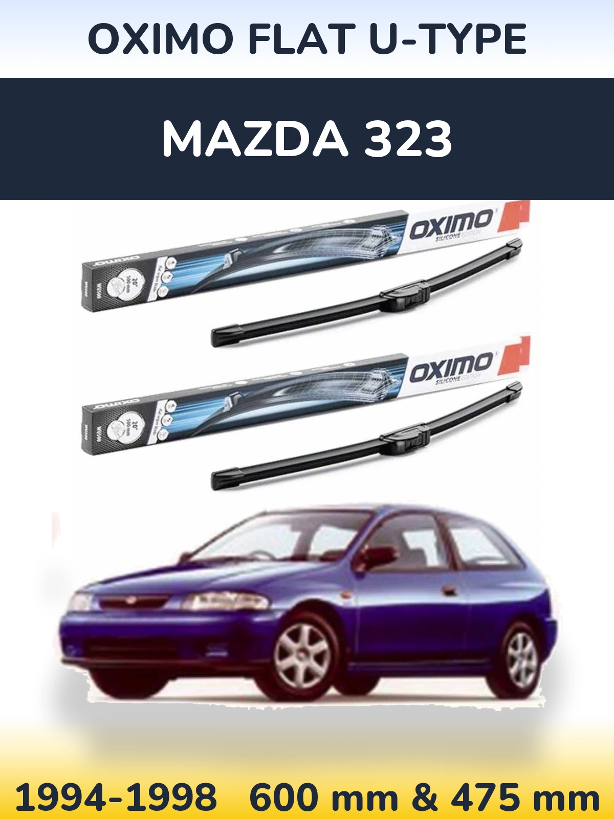 Ștergătoare Oximo Flat U-type pentru Mazda 323