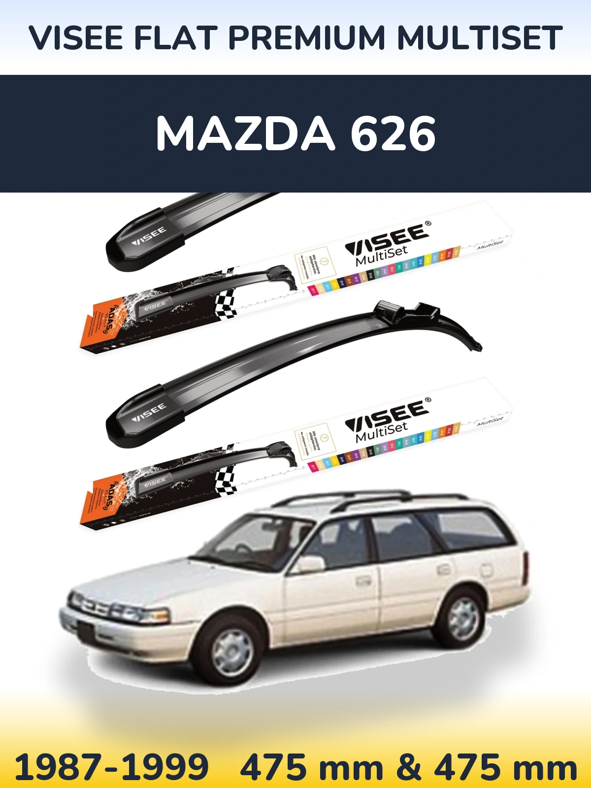 Ștergătoare VISEE FLAT PREMIUM MultiSet pentru Mazda 626