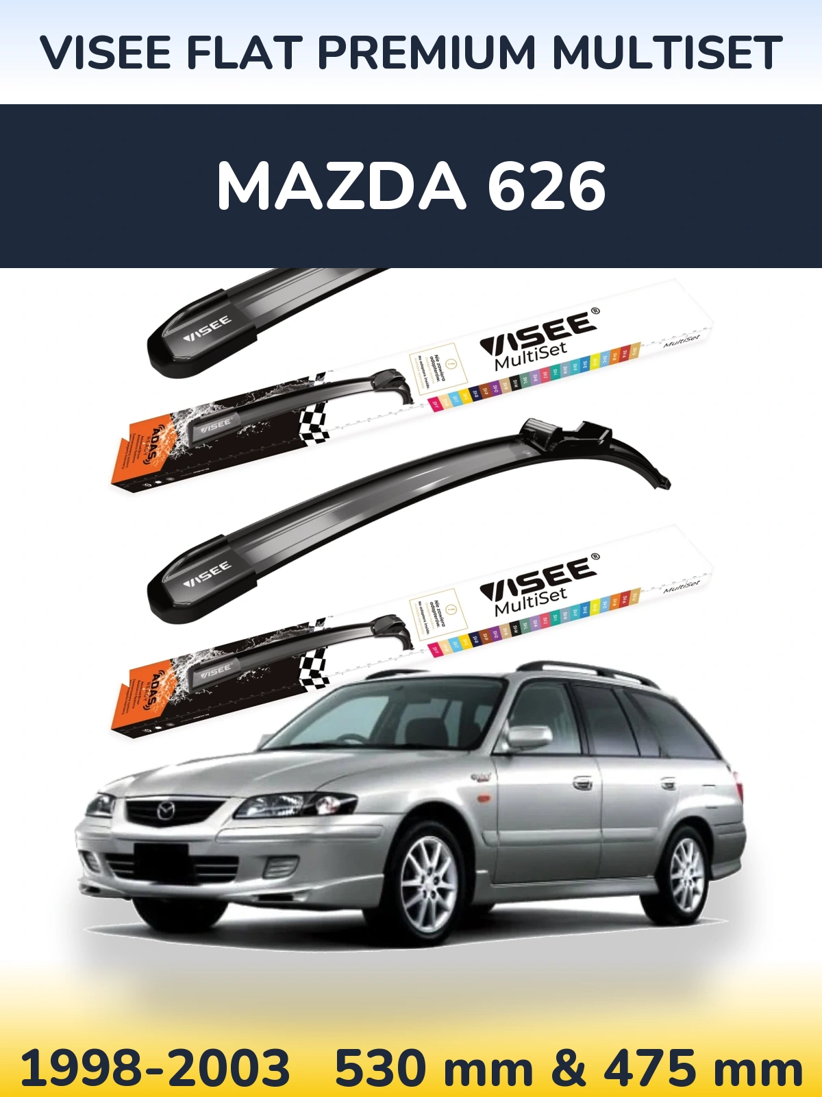 Ștergătoare VISEE FLAT PREMIUM MultiSet pentru Mazda 626
