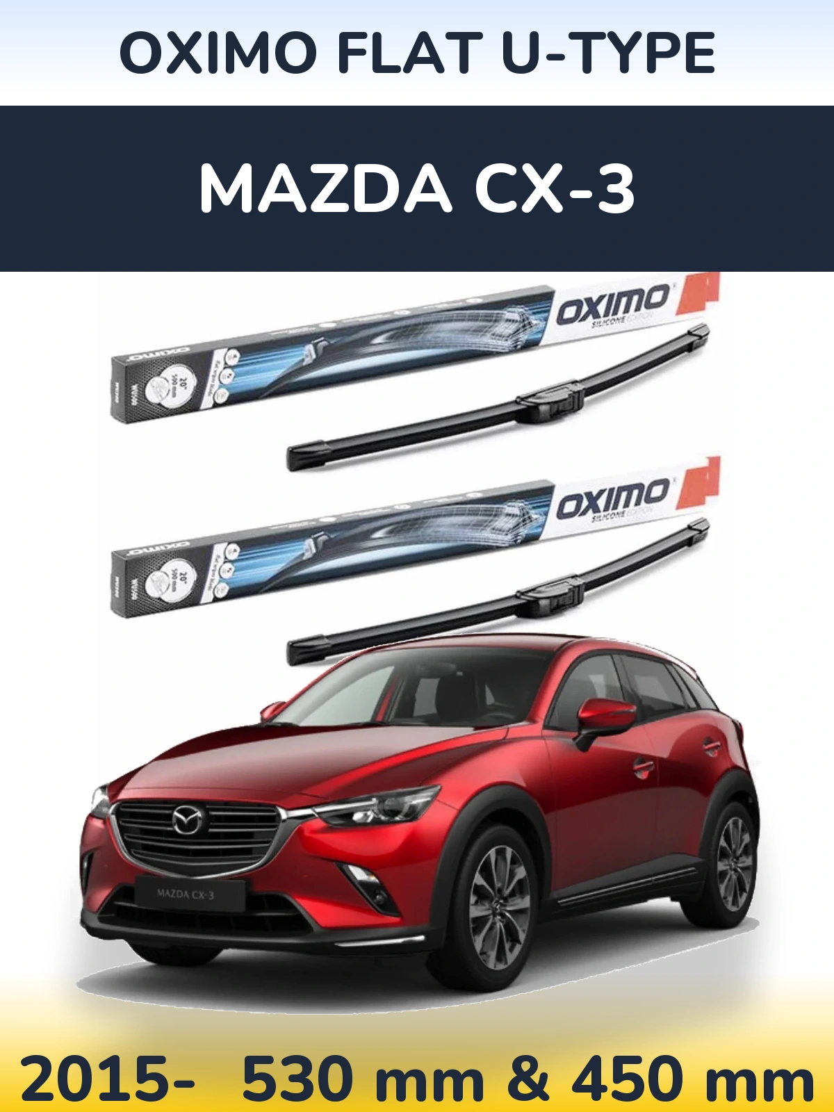 Ștergătoare Oximo Flat U-type pentru Mazda CX-3