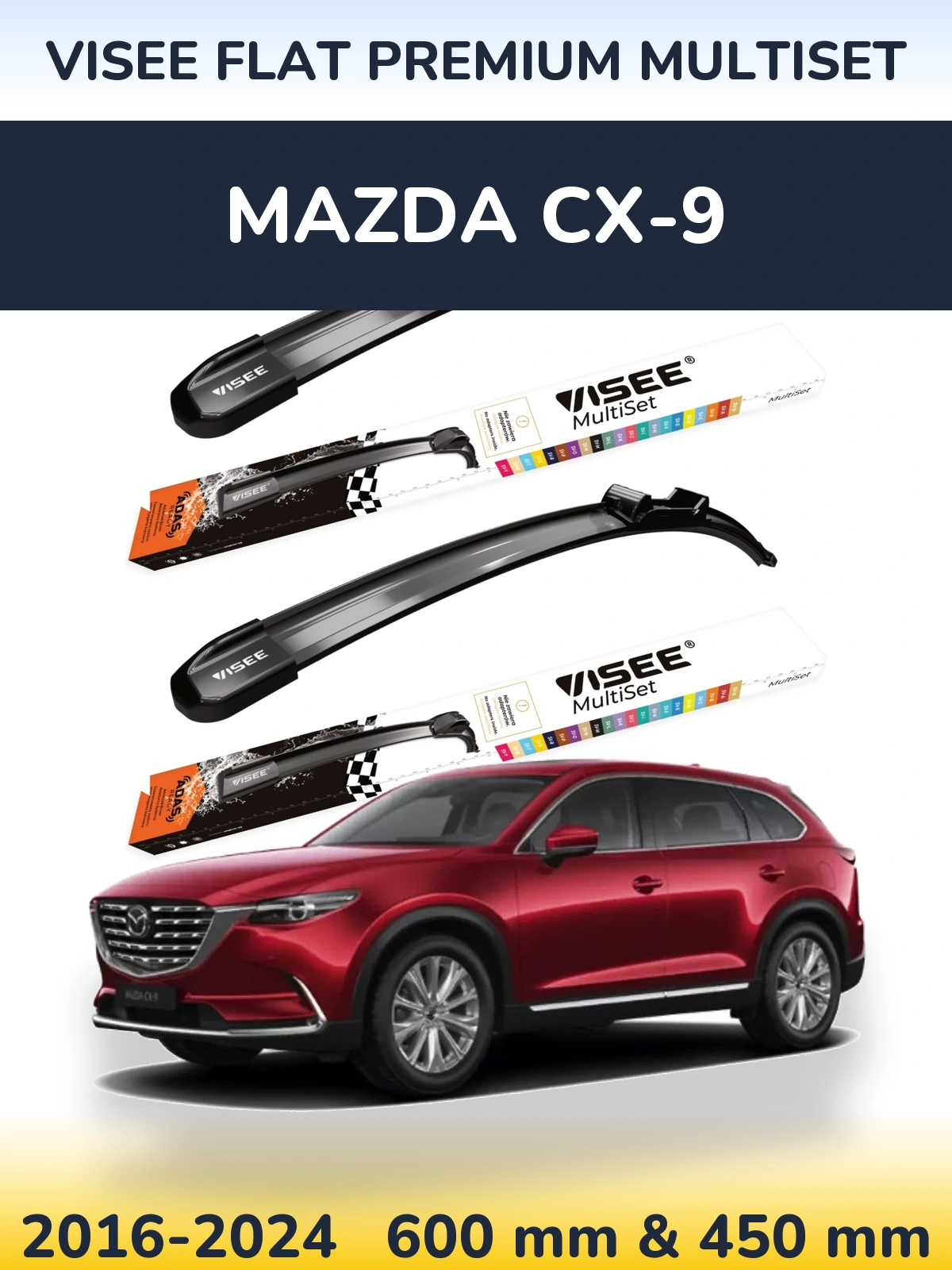 Ștergătoare VISEE FLAT PREMIUM MultiSet pentru Mazda CX-9