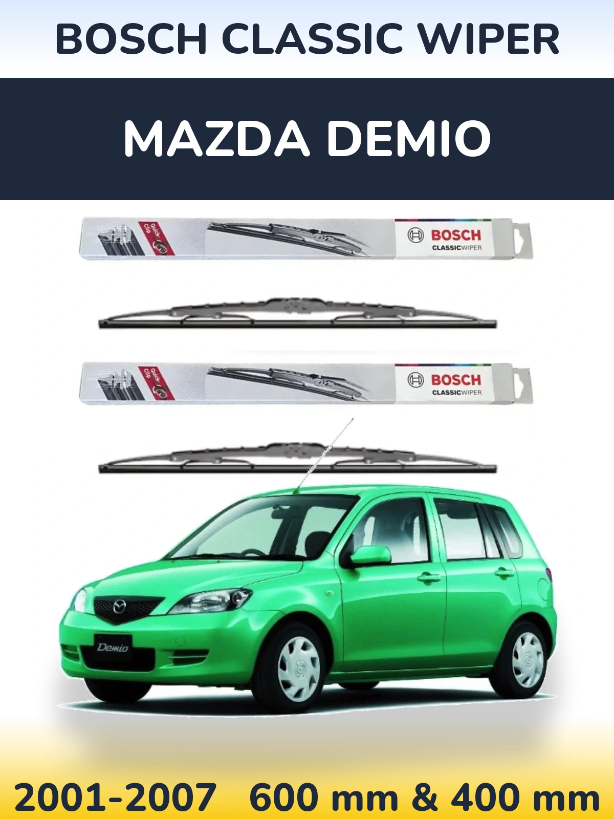 Ștergătoare BOSCH Classic Wiper pentru Mazda Demio