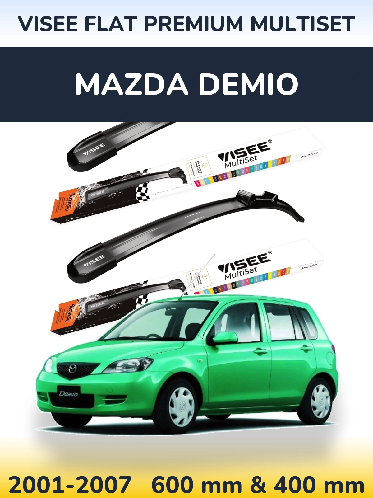 Ștergătoare VISEE FLAT PREMIUM MultiSet pentru Mazda Demio
