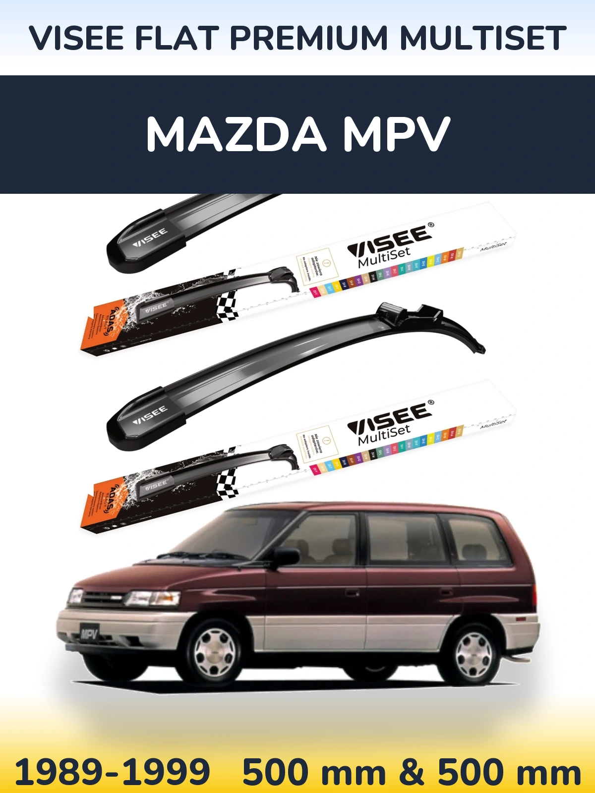 Ștergătoare VISEE FLAT PREMIUM MultiSet pentru Mazda MPV