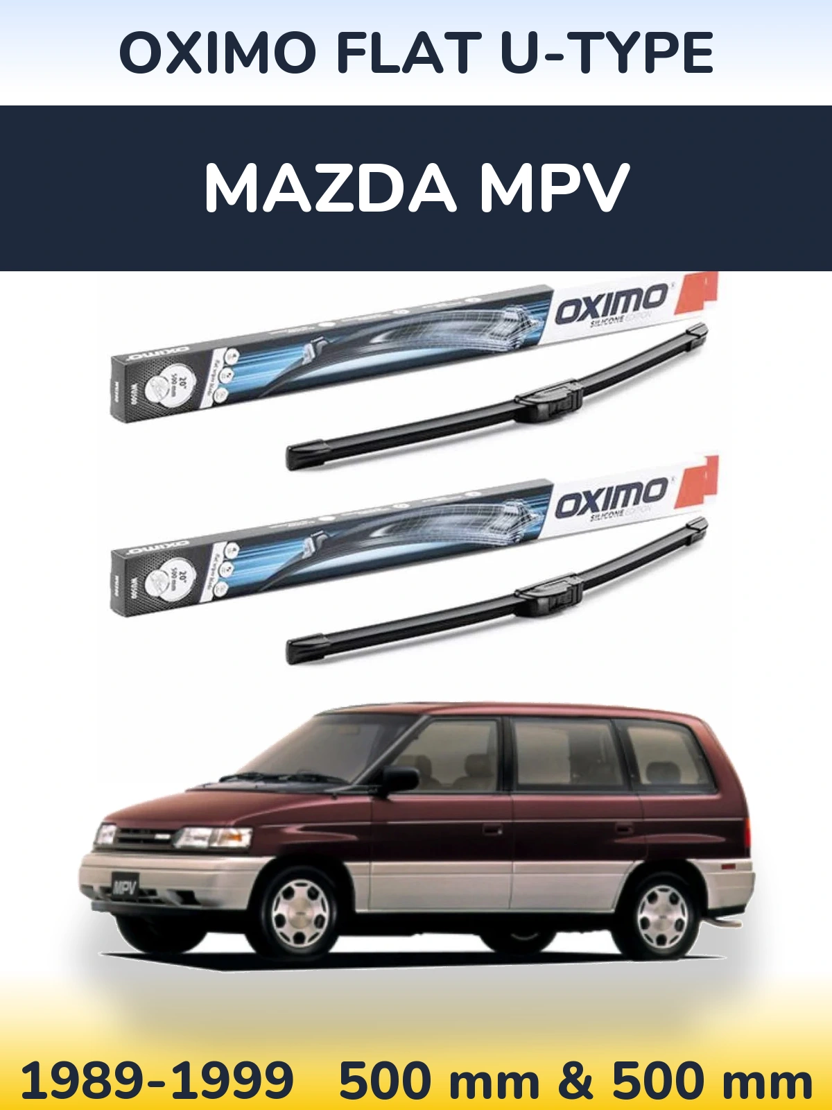 Ștergătoare Oximo Flat U-type pentru Mazda MPV