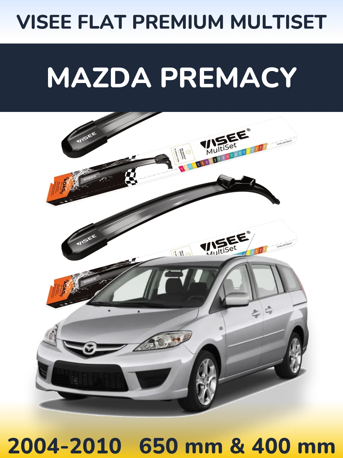 Ștergătoare VISEE FLAT PREMIUM MultiSet pentru Mazda Premacy