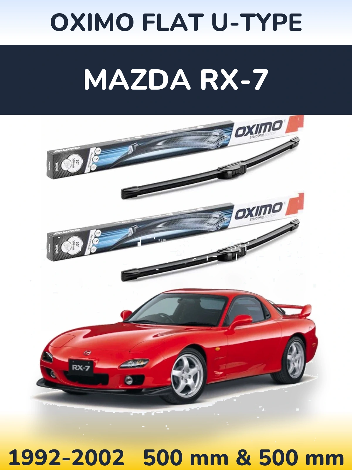 Ștergătoare Oximo Flat U-type pentru Mazda RX-7