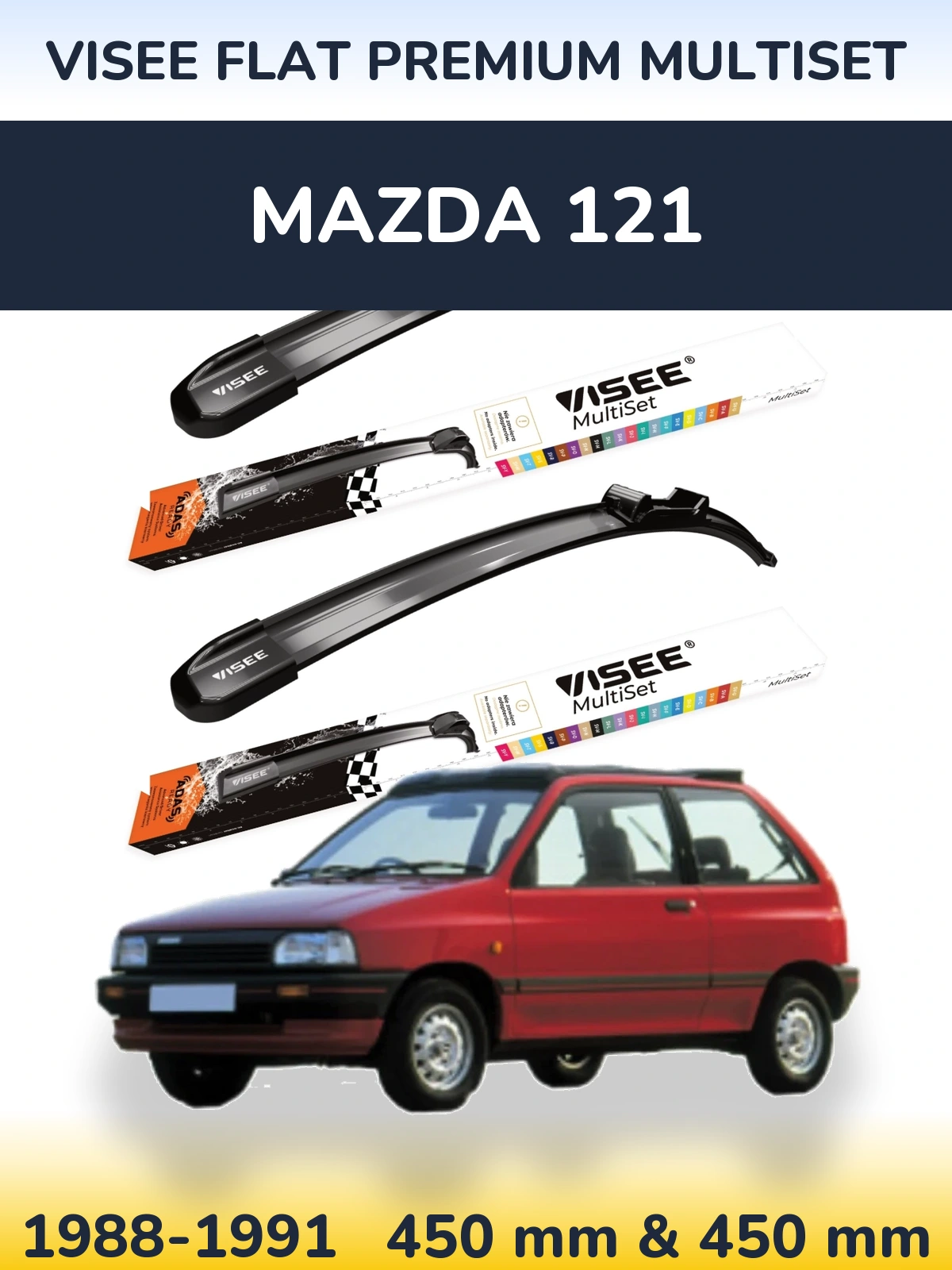 Ștergătoare VISEE FLAT PREMIUM MultiSet pentru Mazda 121