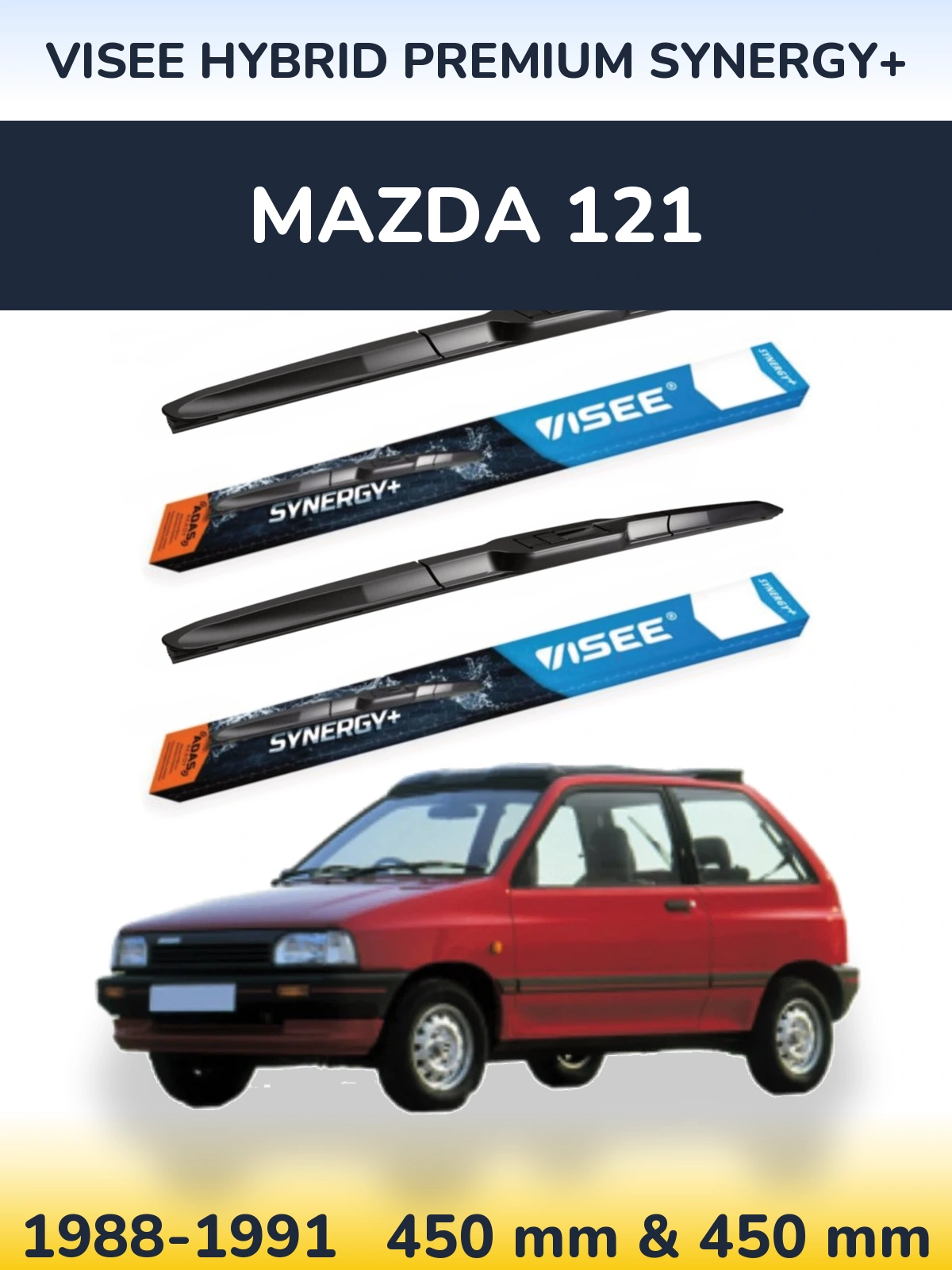 Ștergătoare VISEE HYBRID PREMIUM SYNERGY+ pentru Mazda 121