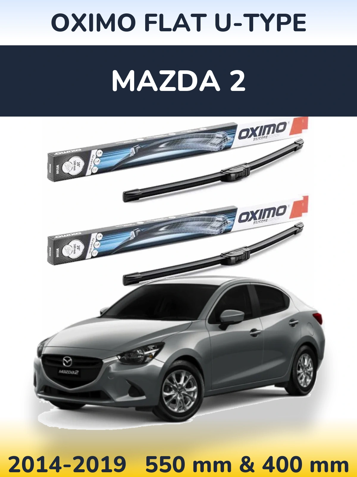Ștergătoare Oximo Flat U-type pentru Mazda 2