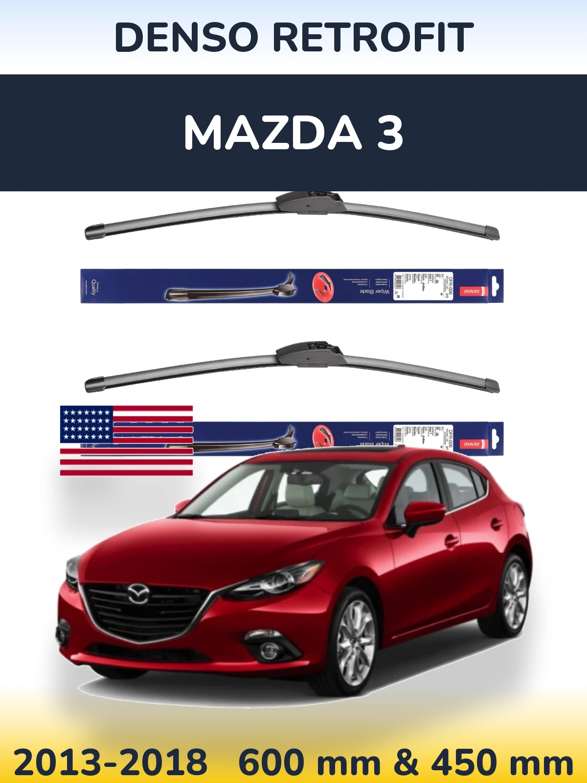 Ștergătoare Denso Retrofit pentru Mazda 3
