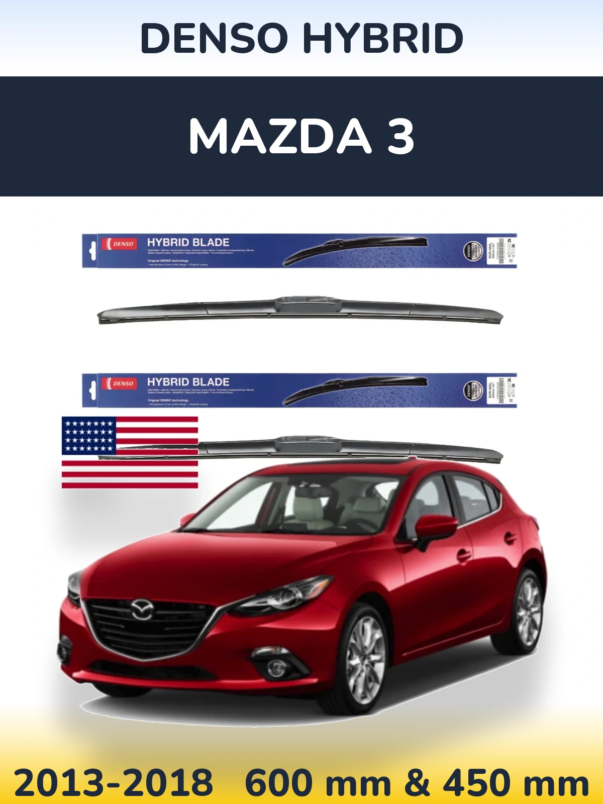 Ștergătoare Denso Hybrid pentru Mazda 3