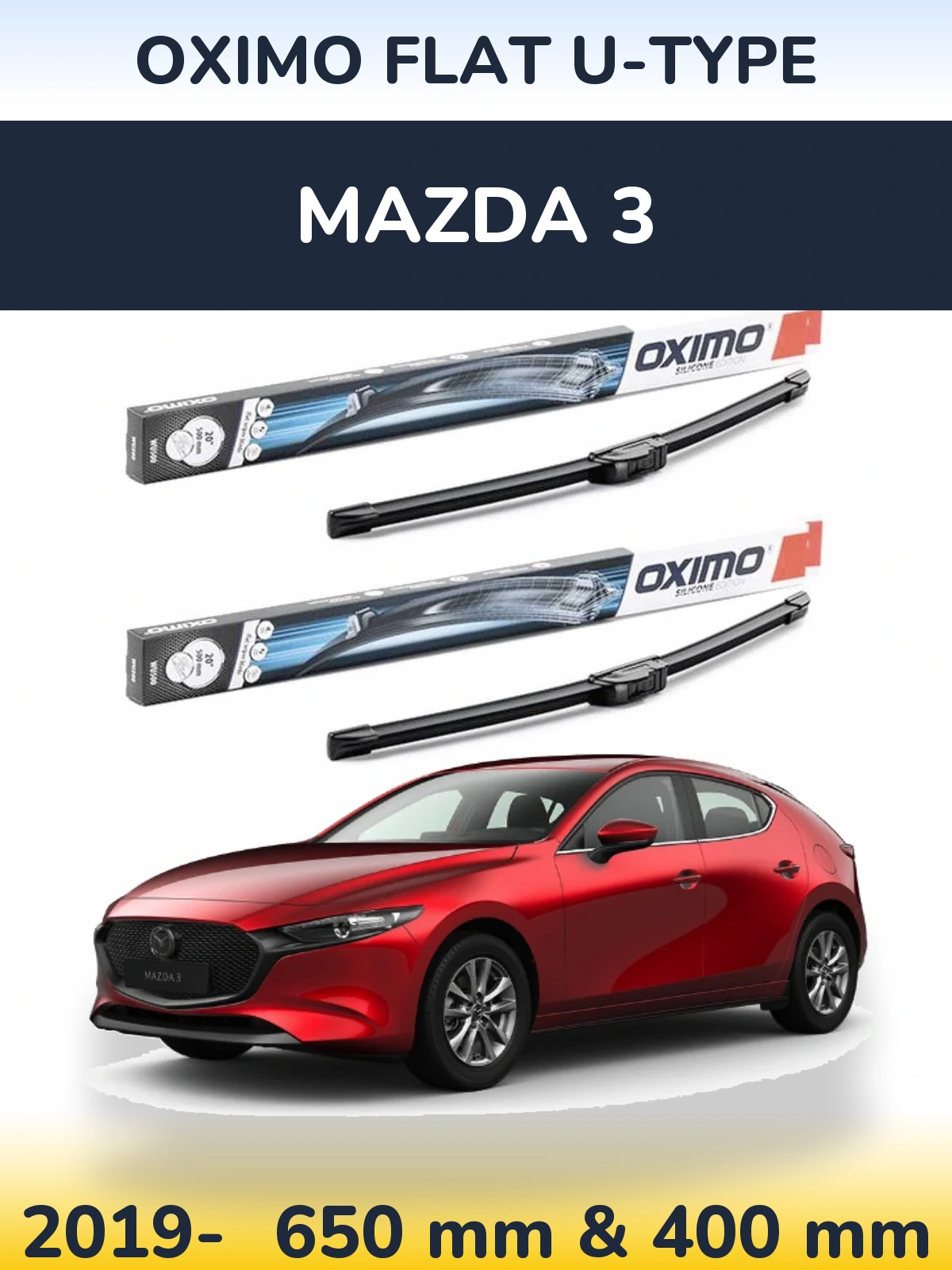 Ștergătoare Oximo Flat U-type pentru Mazda 3