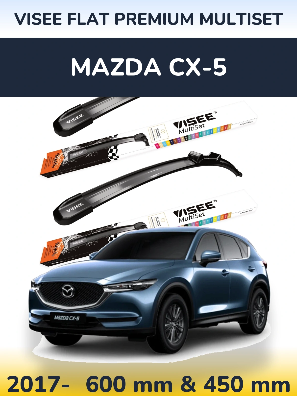 Ștergătoare VISEE FLAT PREMIUM MultiSet pentru Mazda CX-5