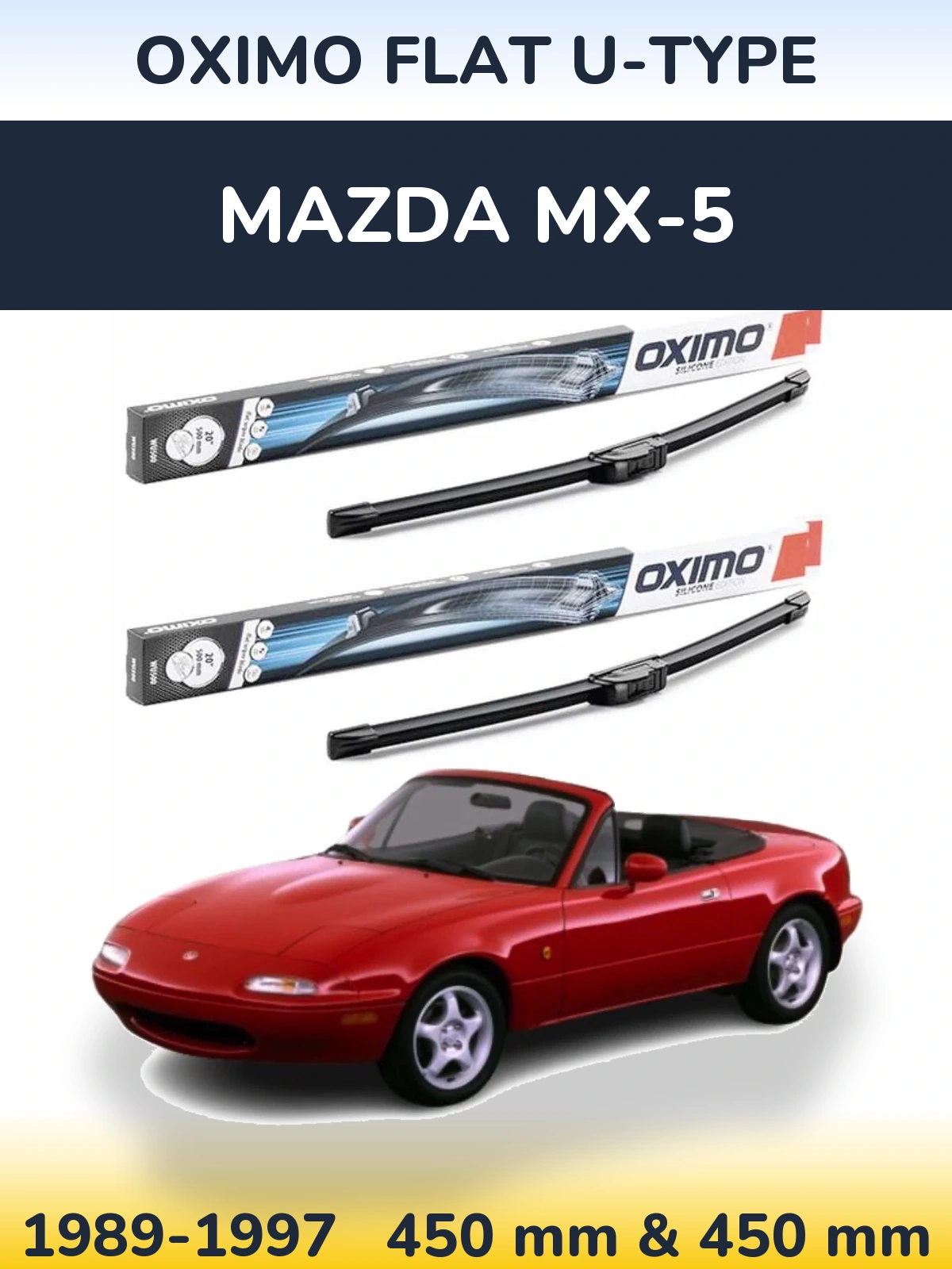 Ștergătoare Oximo Flat U-type pentru Mazda MX-5