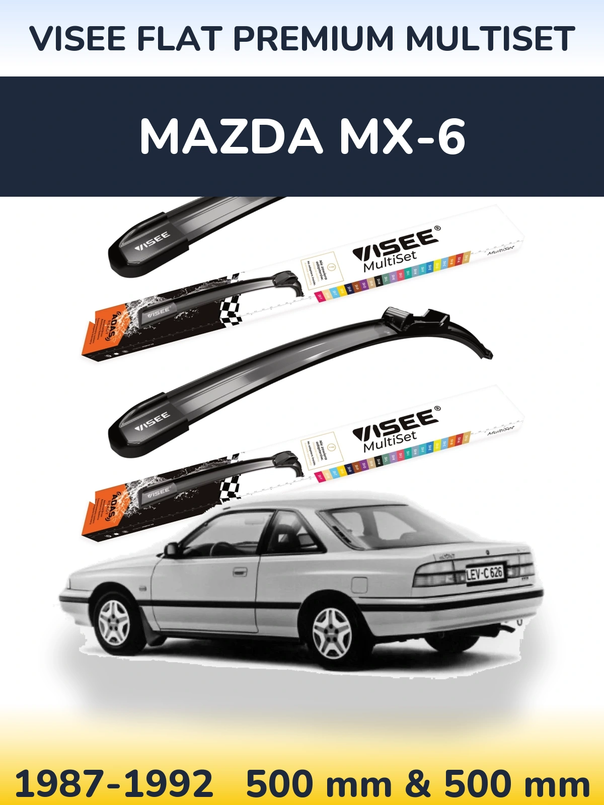Ștergătoare VISEE FLAT PREMIUM MultiSet pentru Mazda MX-6