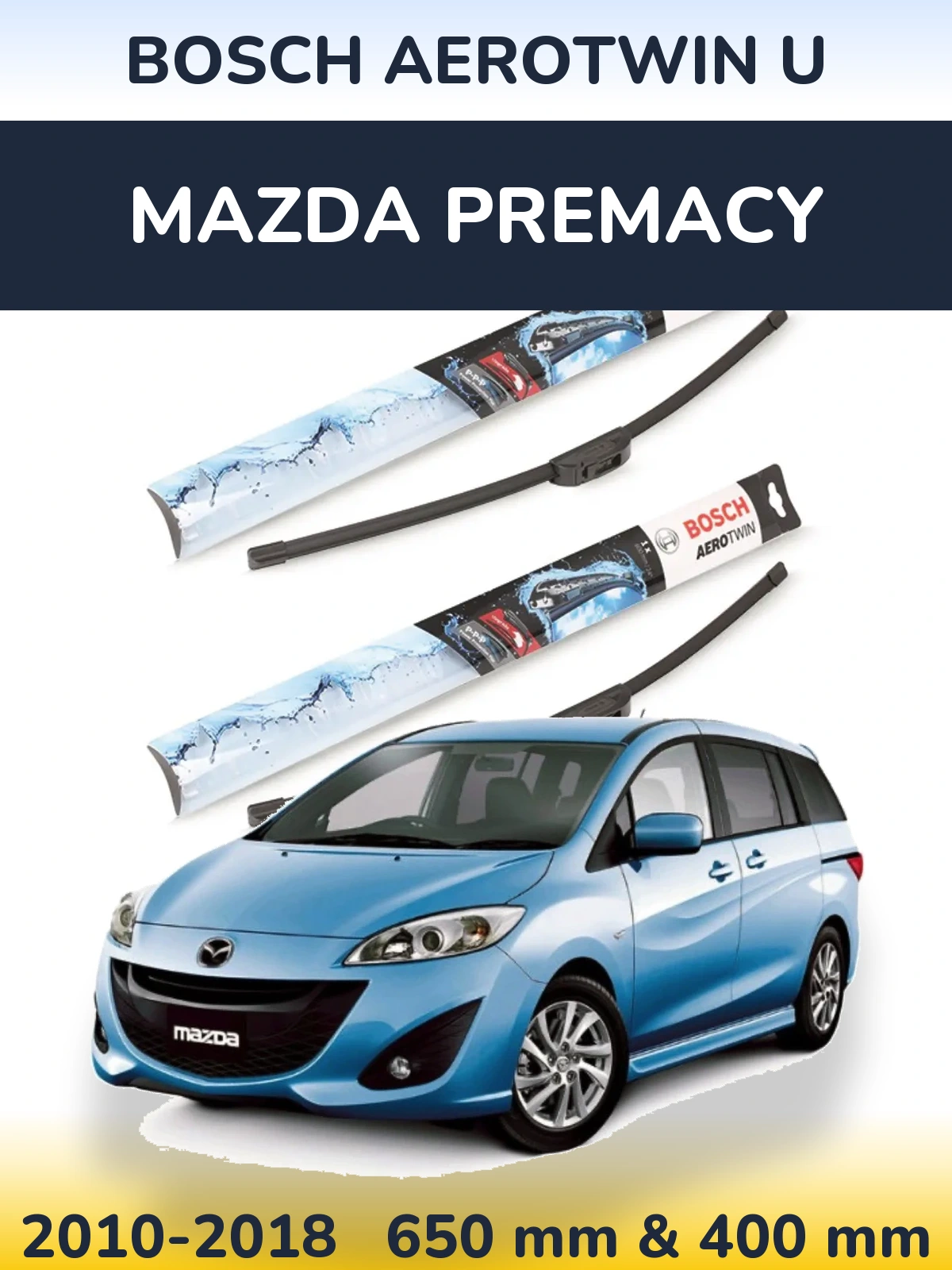 Ștergătoare BOSCH AeroTwin U pentru Mazda Premacy
