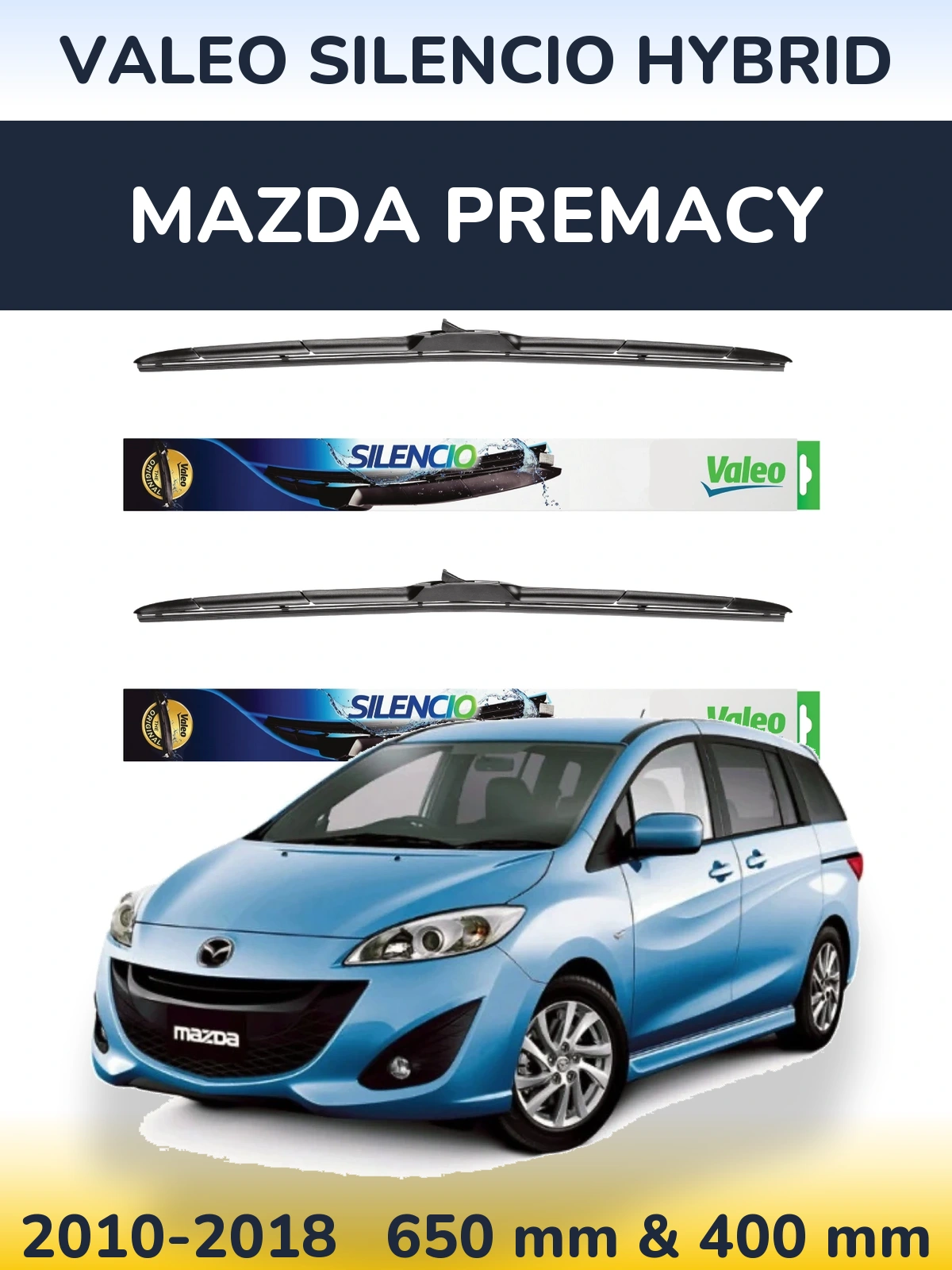 Ștergătoare Valeo Silencio Hybrid pentru Mazda Premacy