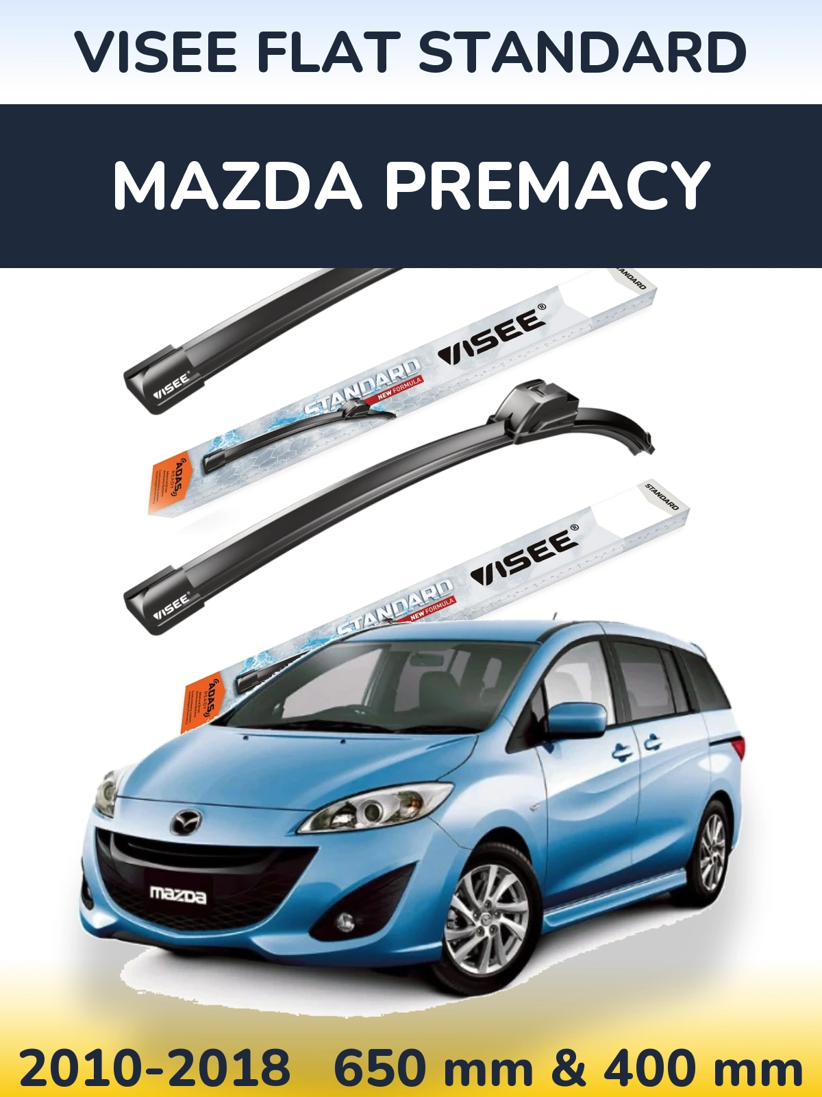 Ștergătoare VISEE FLAT STANDARD pentru Mazda Premacy
