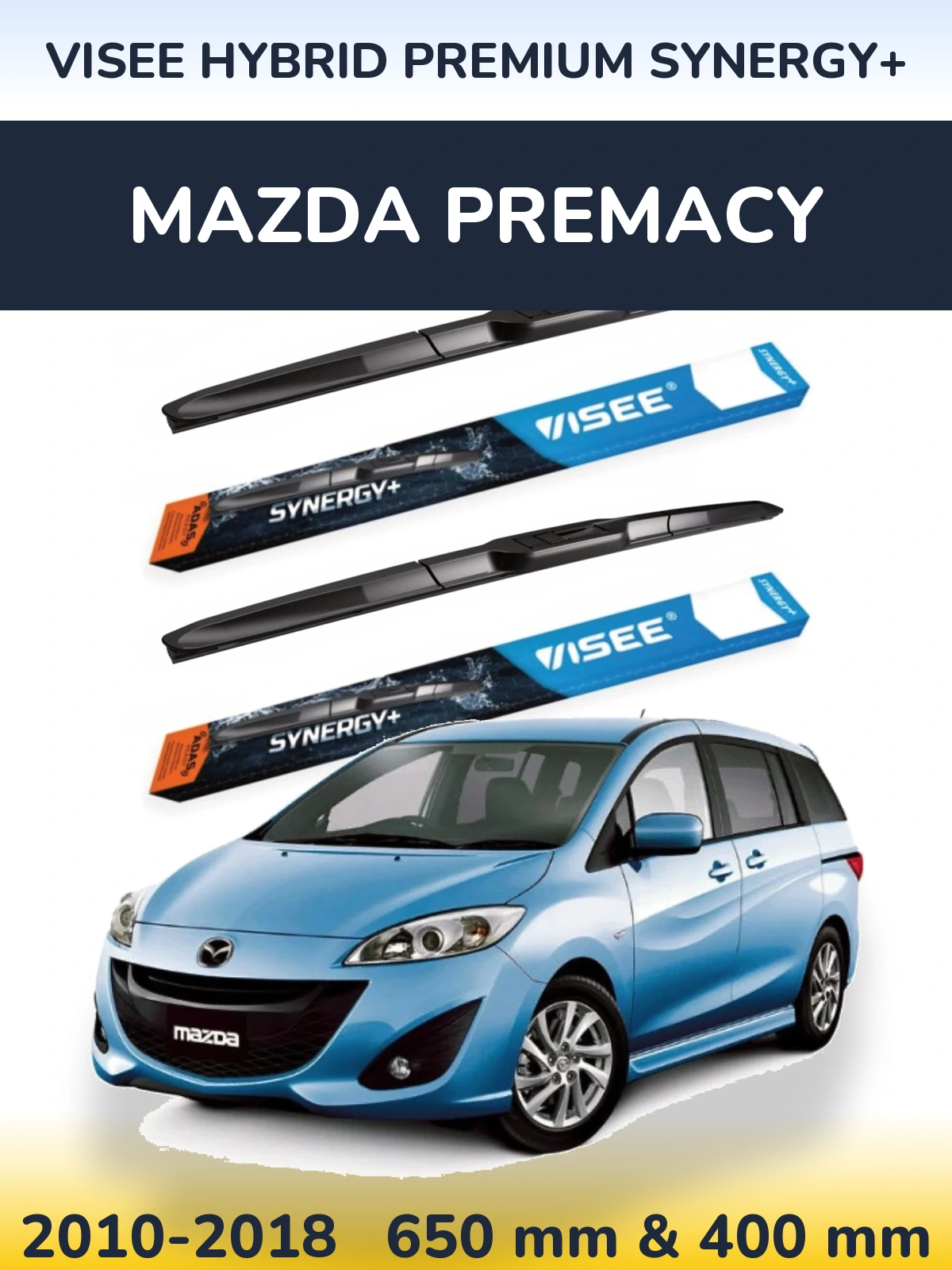 Ștergătoare VISEE HYBRID PREMIUM SYNERGY+ pentru Mazda Premacy
