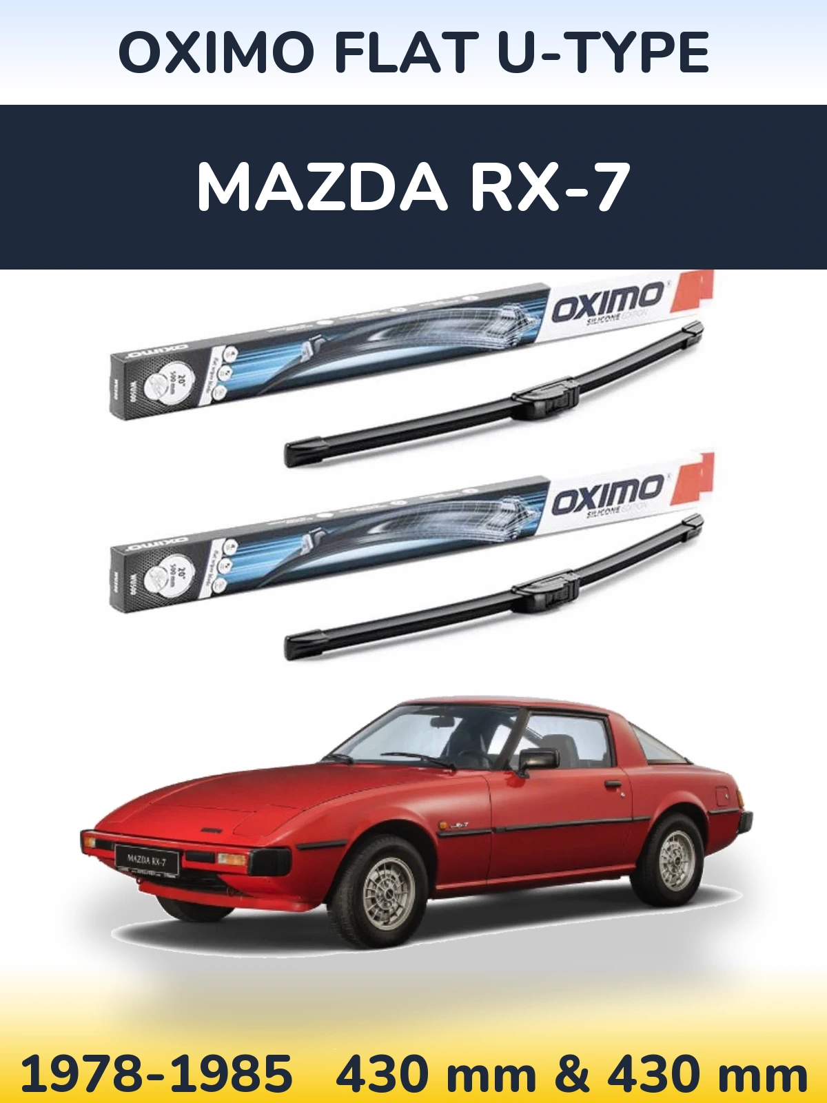 Ștergătoare Oximo Flat U-type pentru Mazda RX-7