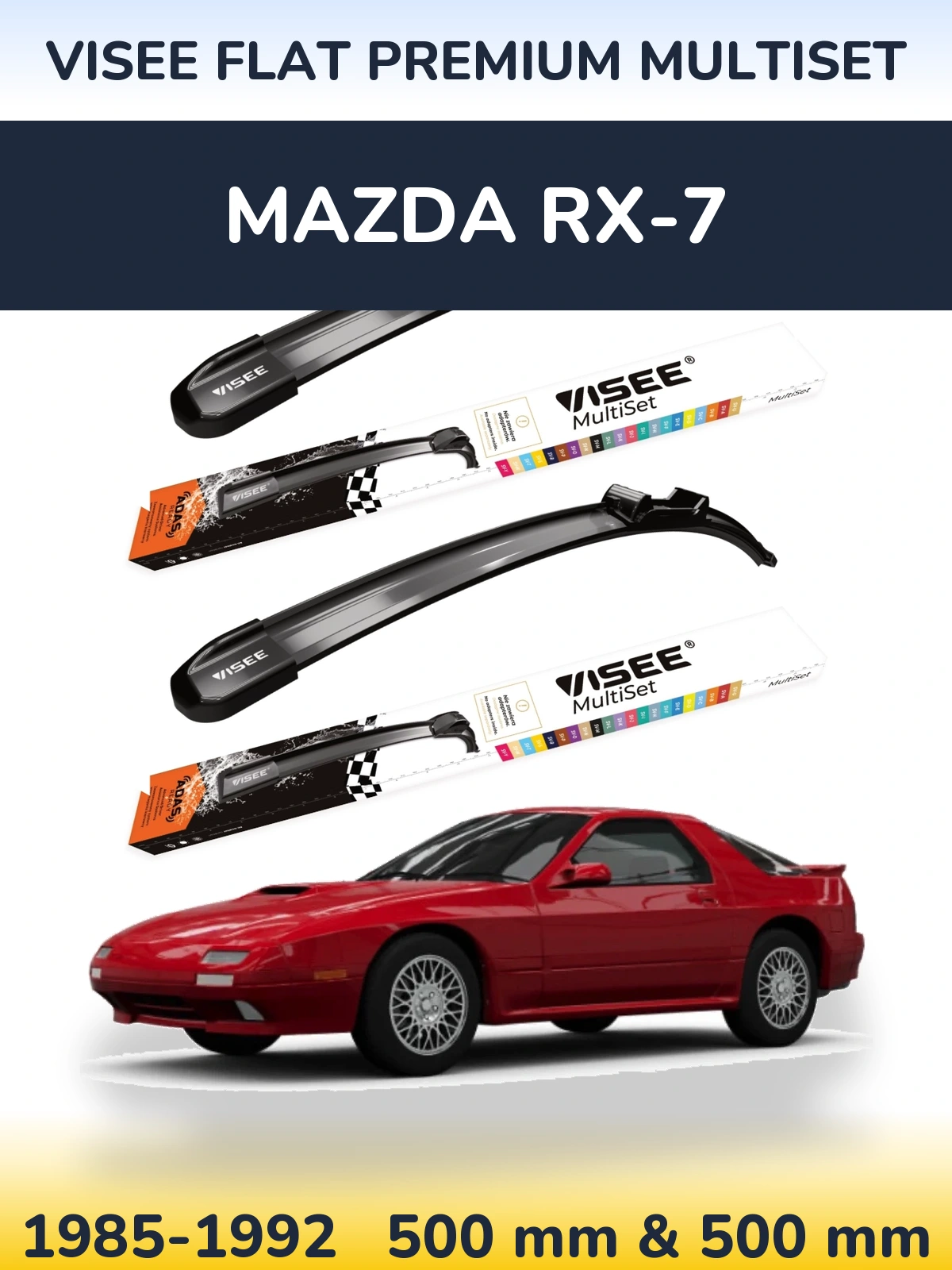 Ștergătoare VISEE FLAT PREMIUM MultiSet pentru Mazda RX-7