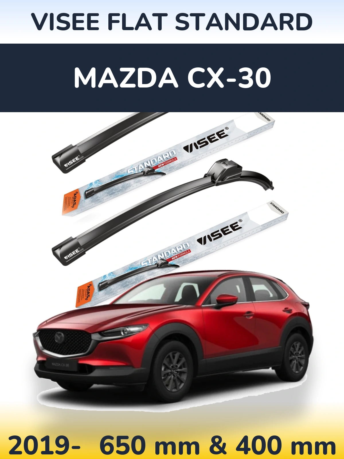 Ștergătoare VISEE FLAT STANDARD pentru Mazda CX-30