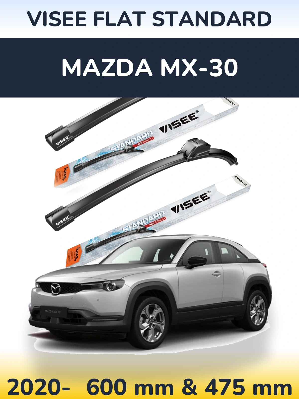 Ștergătoare VISEE FLAT STANDARD pentru Mazda MX-30