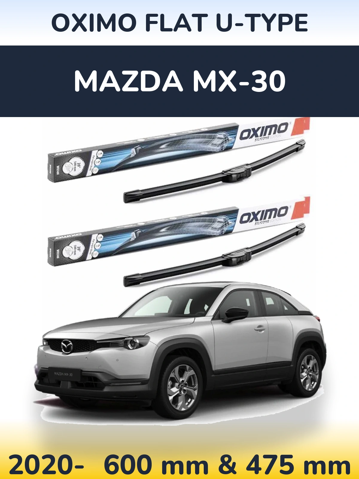 Ștergătoare Oximo Flat U-type pentru Mazda MX-30