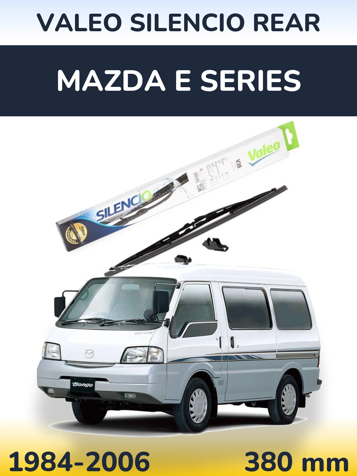 Задний дворник Valeo Silencio Rear 380 мм для Mazda E Series 1984-2006