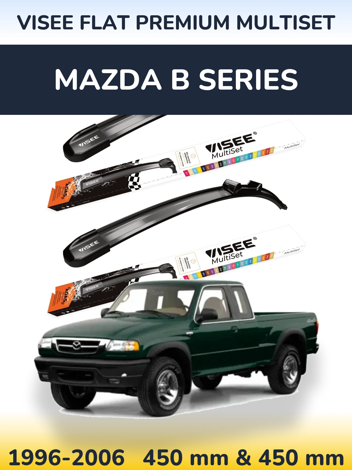 Ștergătoare VISEE FLAT PREMIUM MultiSet pentru Mazda B Series