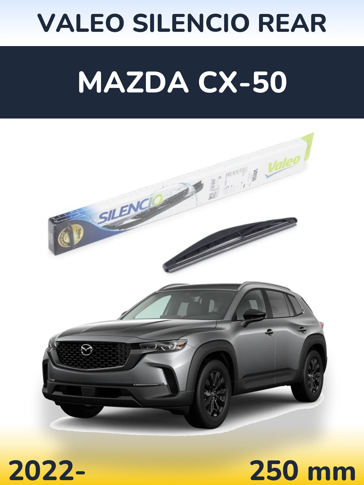 Задний дворник Valeo Silencio Rear 240 мм для Mazda CX-50 2022-2026