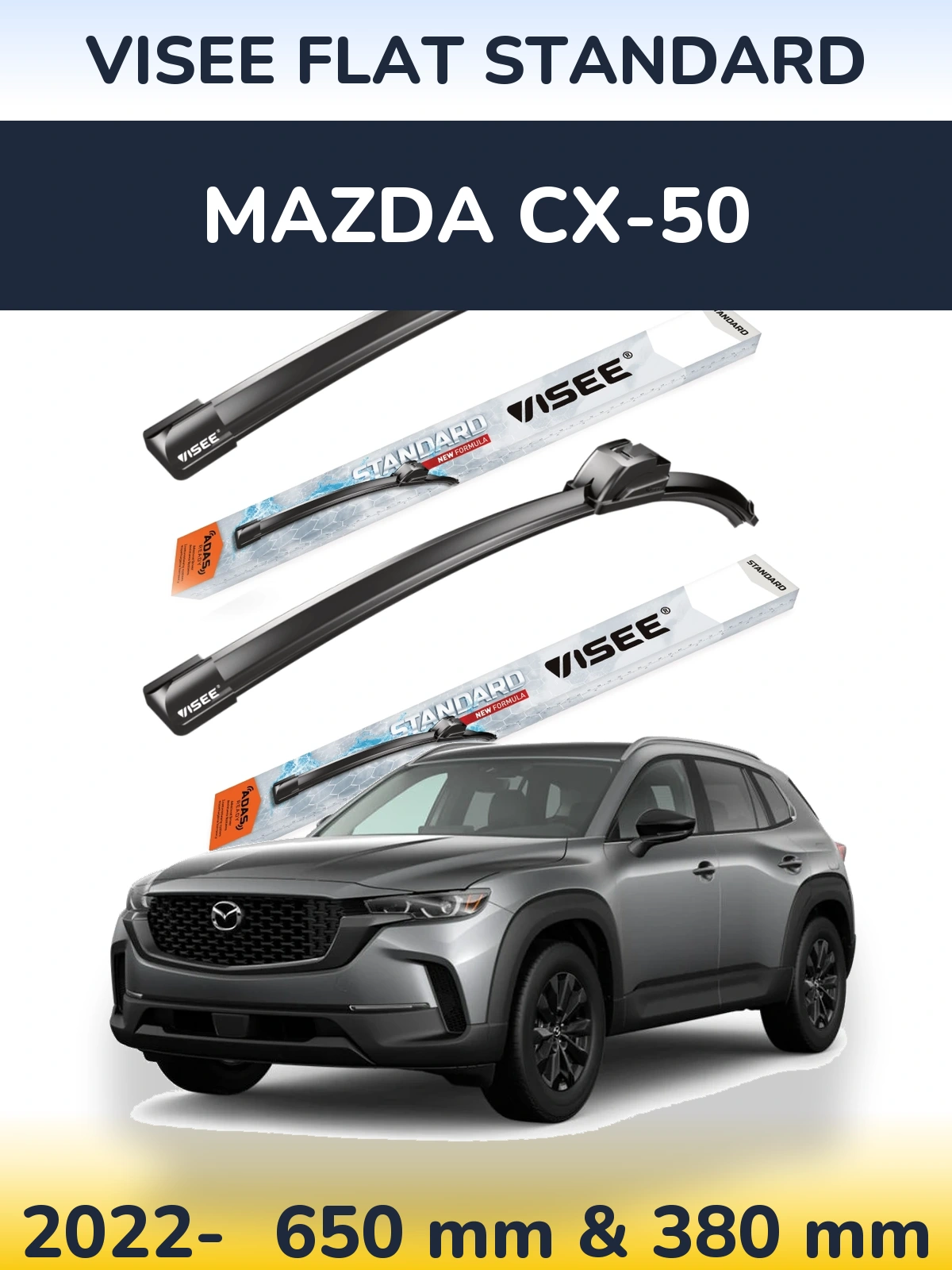 Ștergătoare VISEE FLAT STANDARD pentru Mazda CX-50