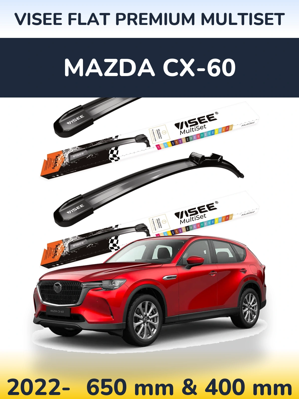 Ștergătoare VISEE FLAT PREMIUM MultiSet pentru Mazda CX-60