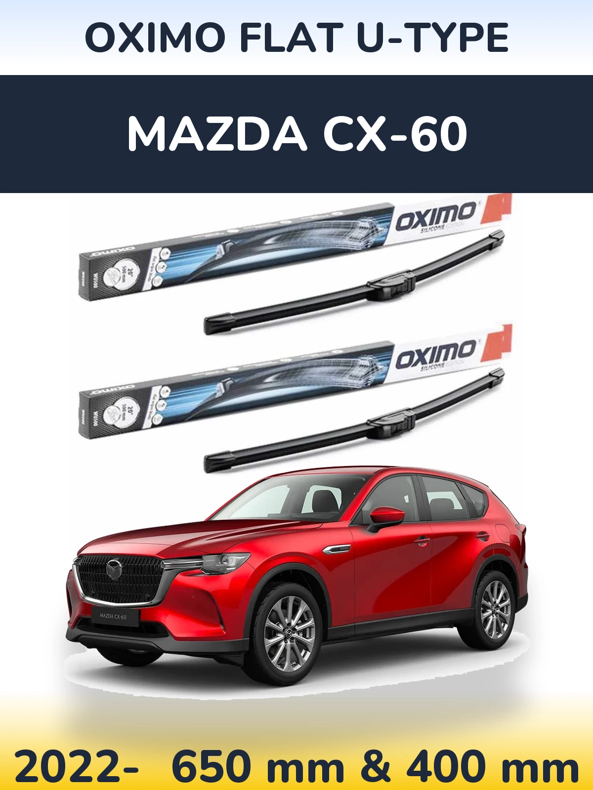 Ștergătoare Oximo Flat U-type pentru Mazda CX-60