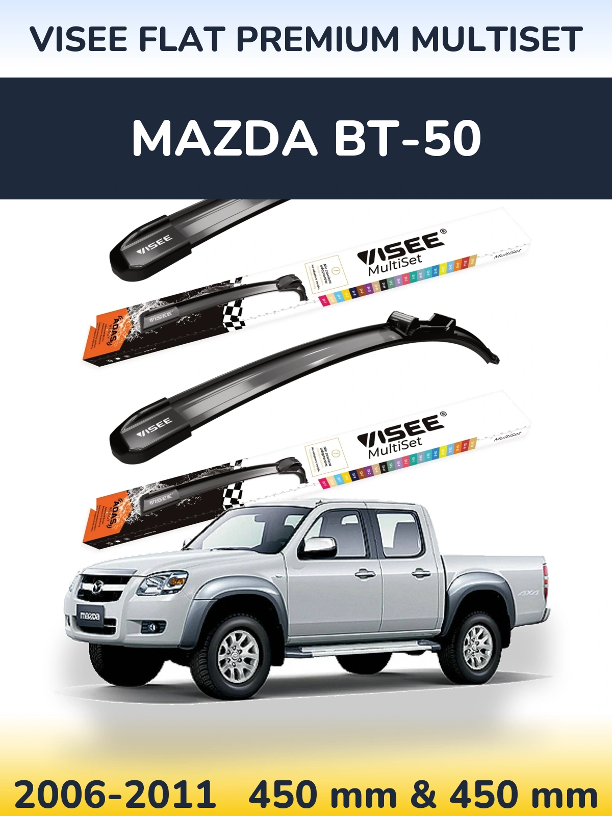 Ștergătoare VISEE FLAT PREMIUM MultiSet pentru Mazda BT-50