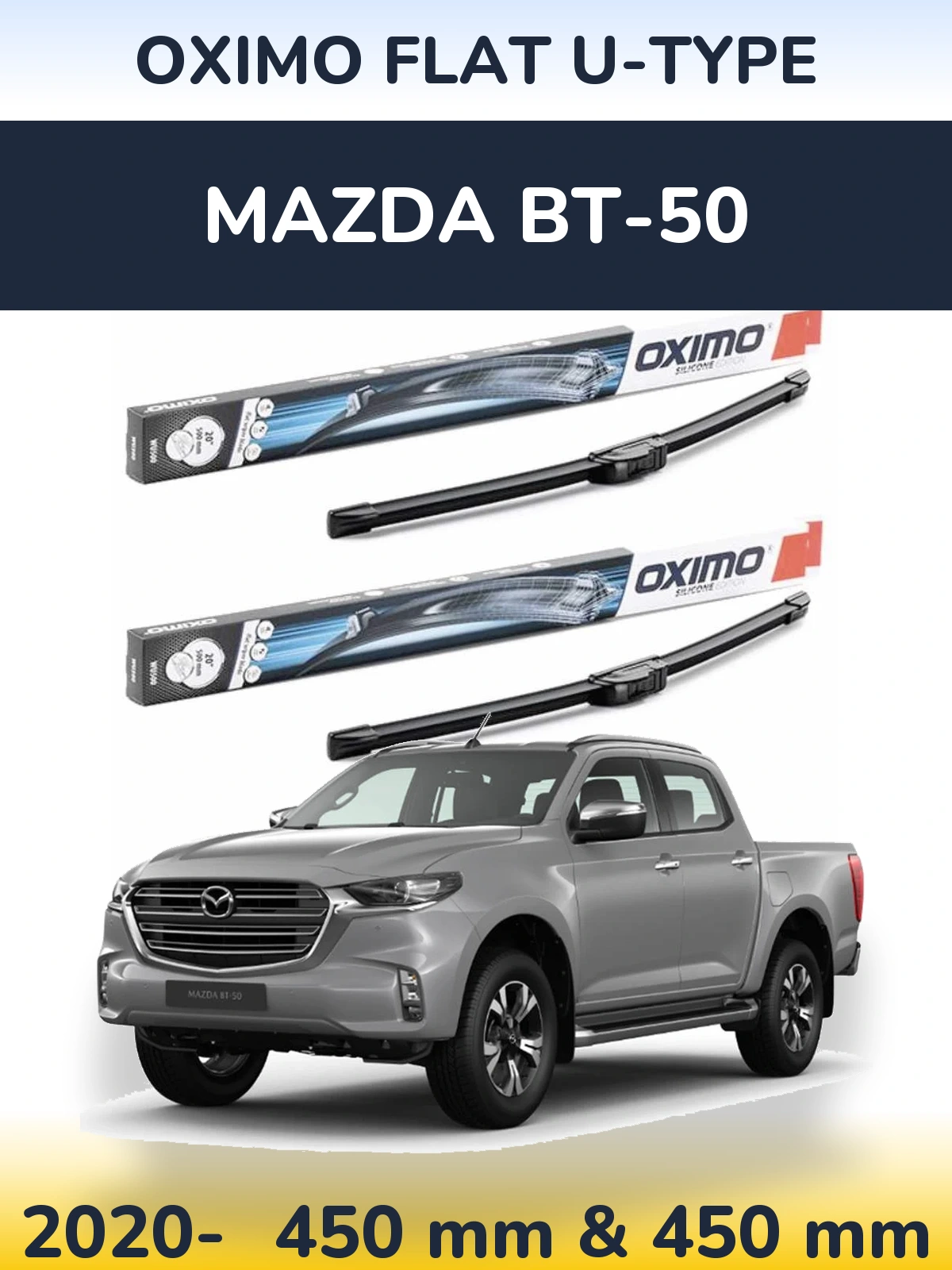 Ștergătoare Oximo Flat U-type pentru Mazda BT-50