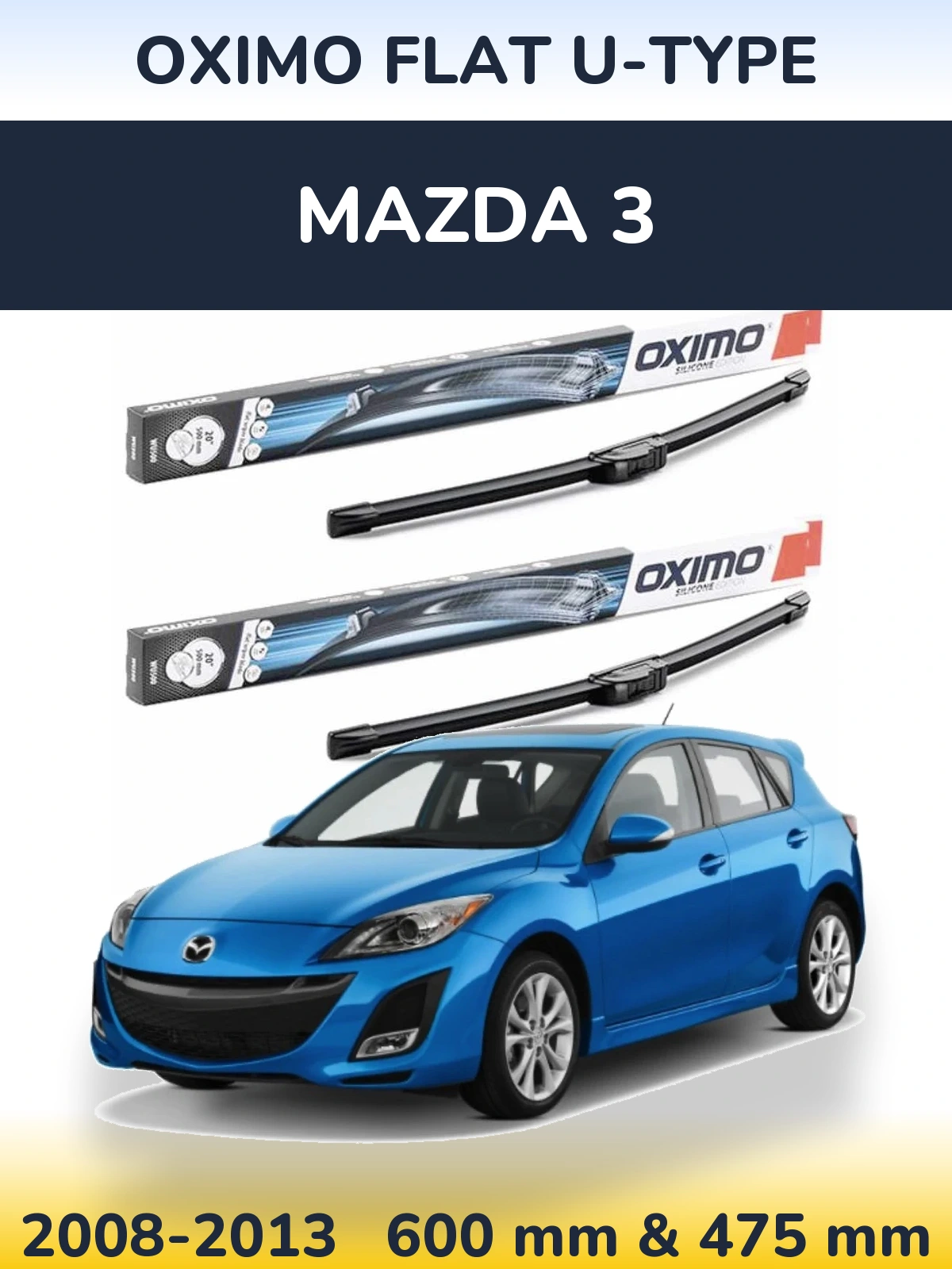 Ștergătoare Oximo Flat U-type pentru Mazda 3