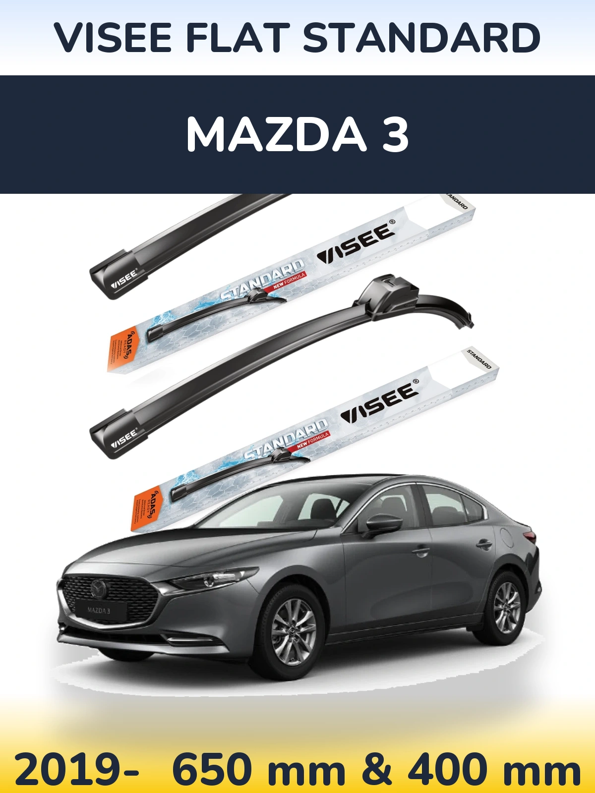 Ștergătoare VISEE FLAT STANDARD pentru Mazda 3