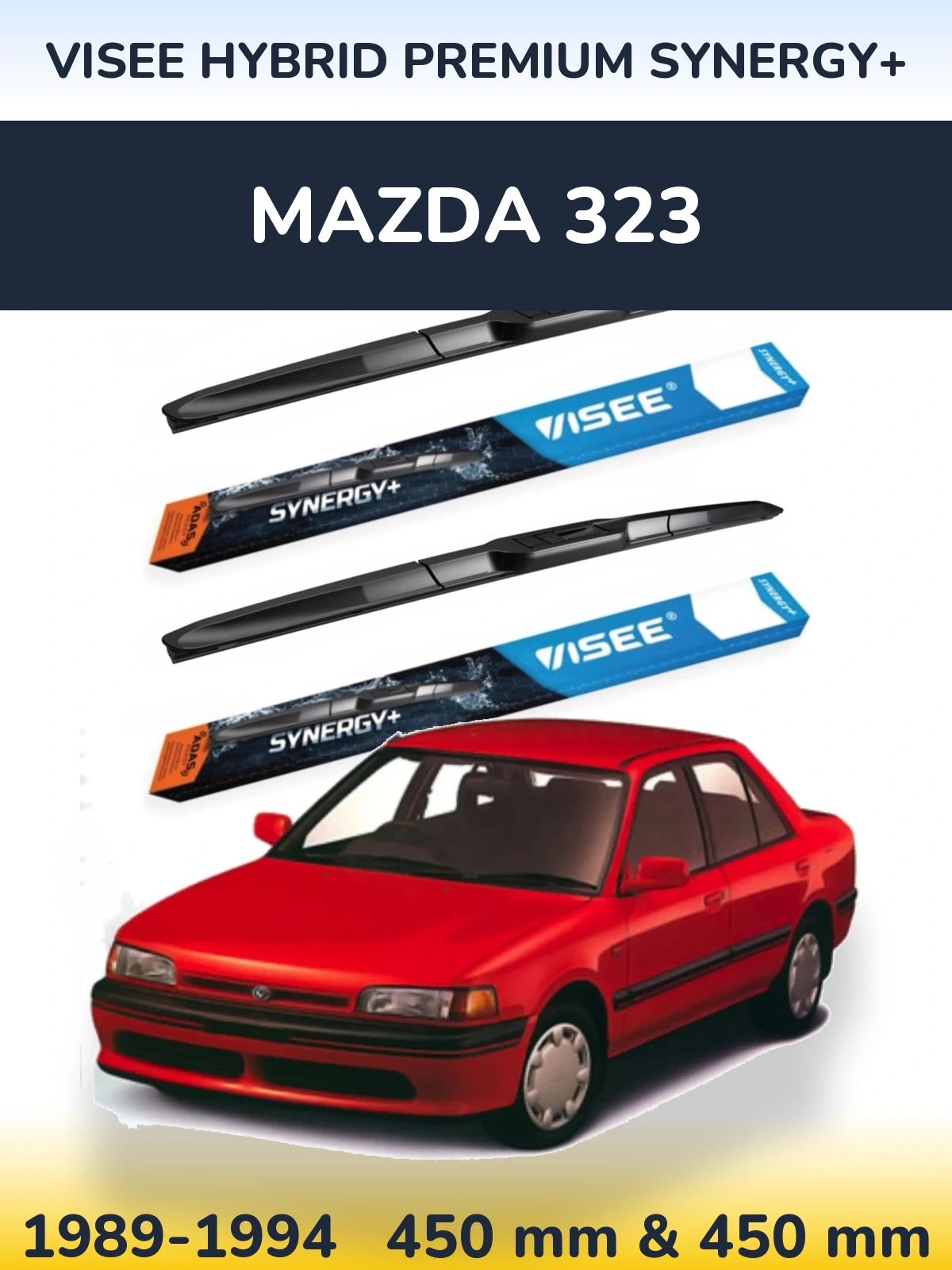 Ștergătoare VISEE HYBRID PREMIUM SYNERGY+ pentru Mazda 323
