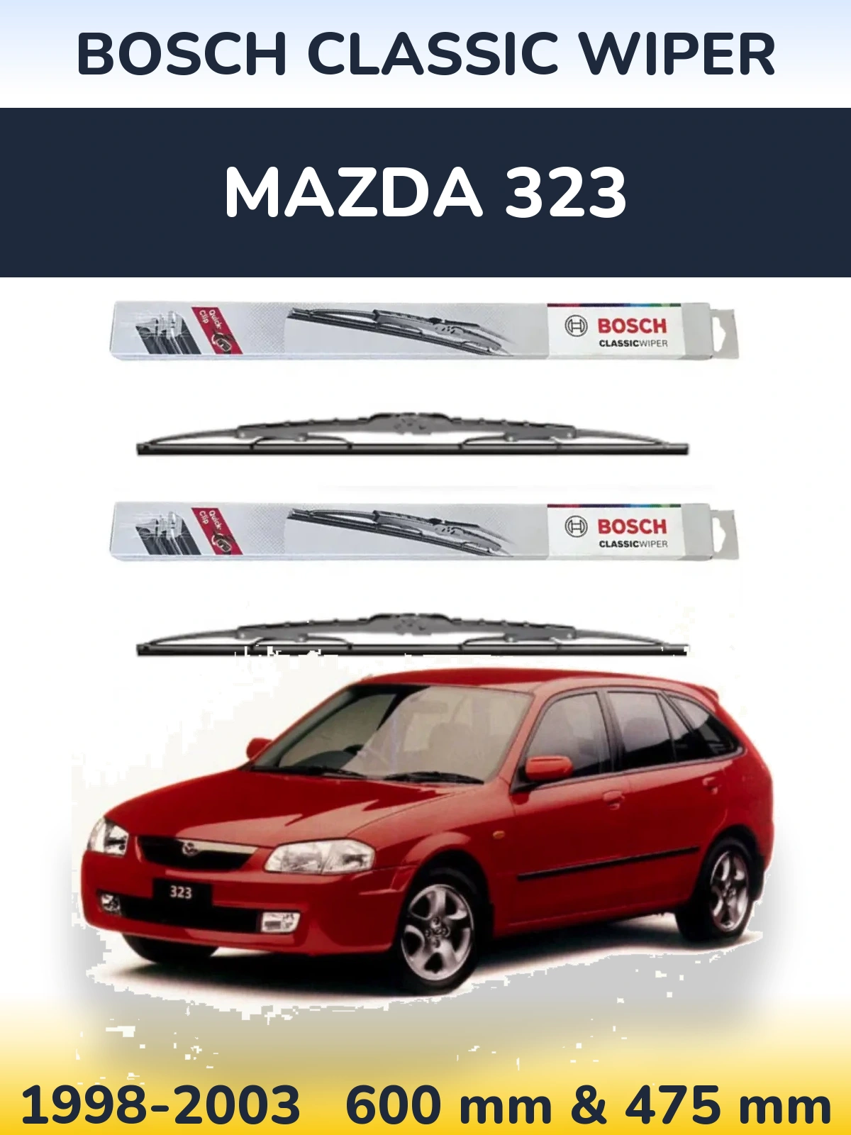 Ștergătoare BOSCH Classic Wiper pentru Mazda 323