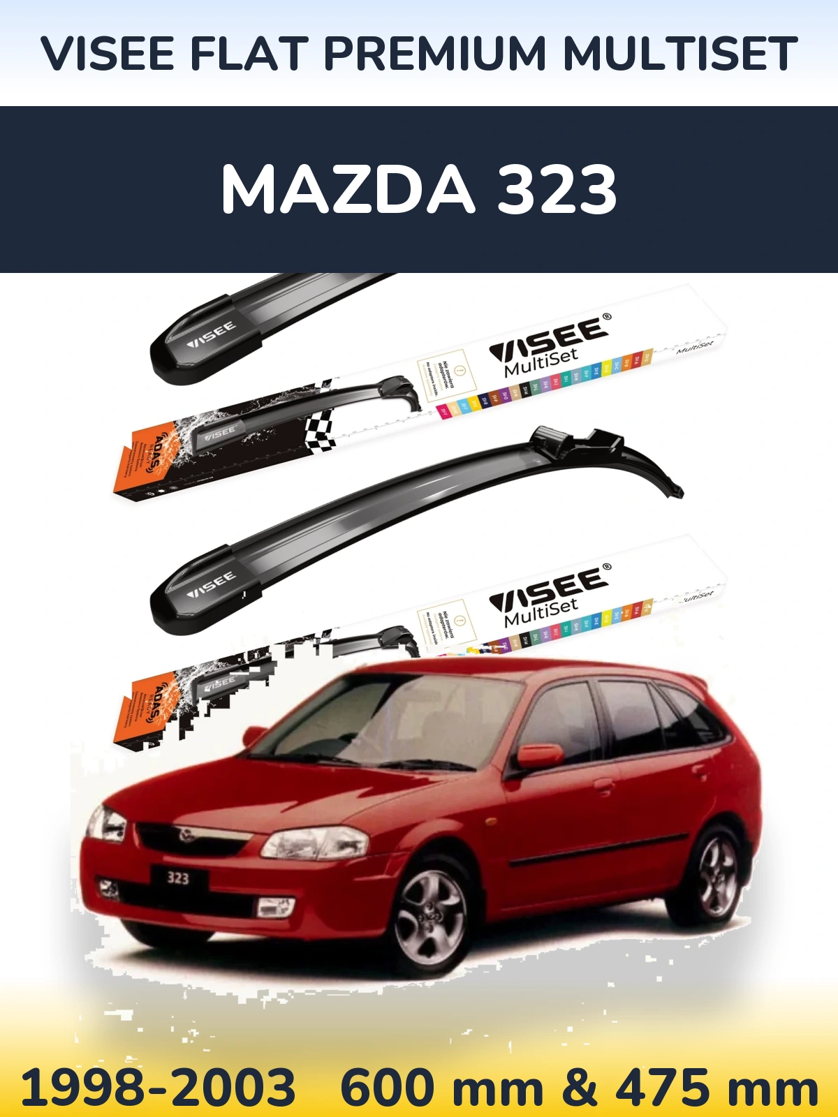 Ștergătoare VISEE FLAT PREMIUM MultiSet pentru Mazda 323