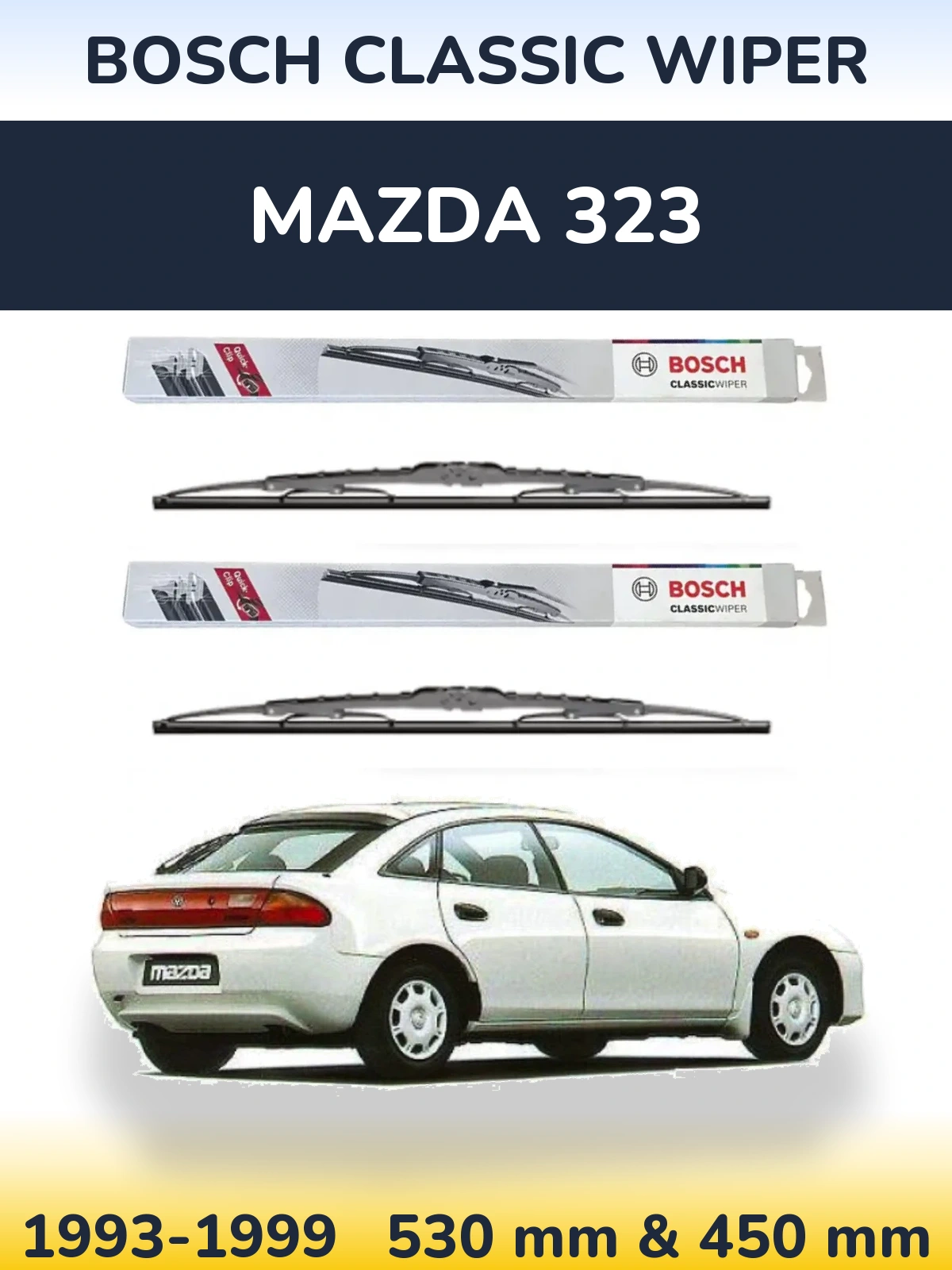 Ștergătoare BOSCH Classic Wiper pentru Mazda 323