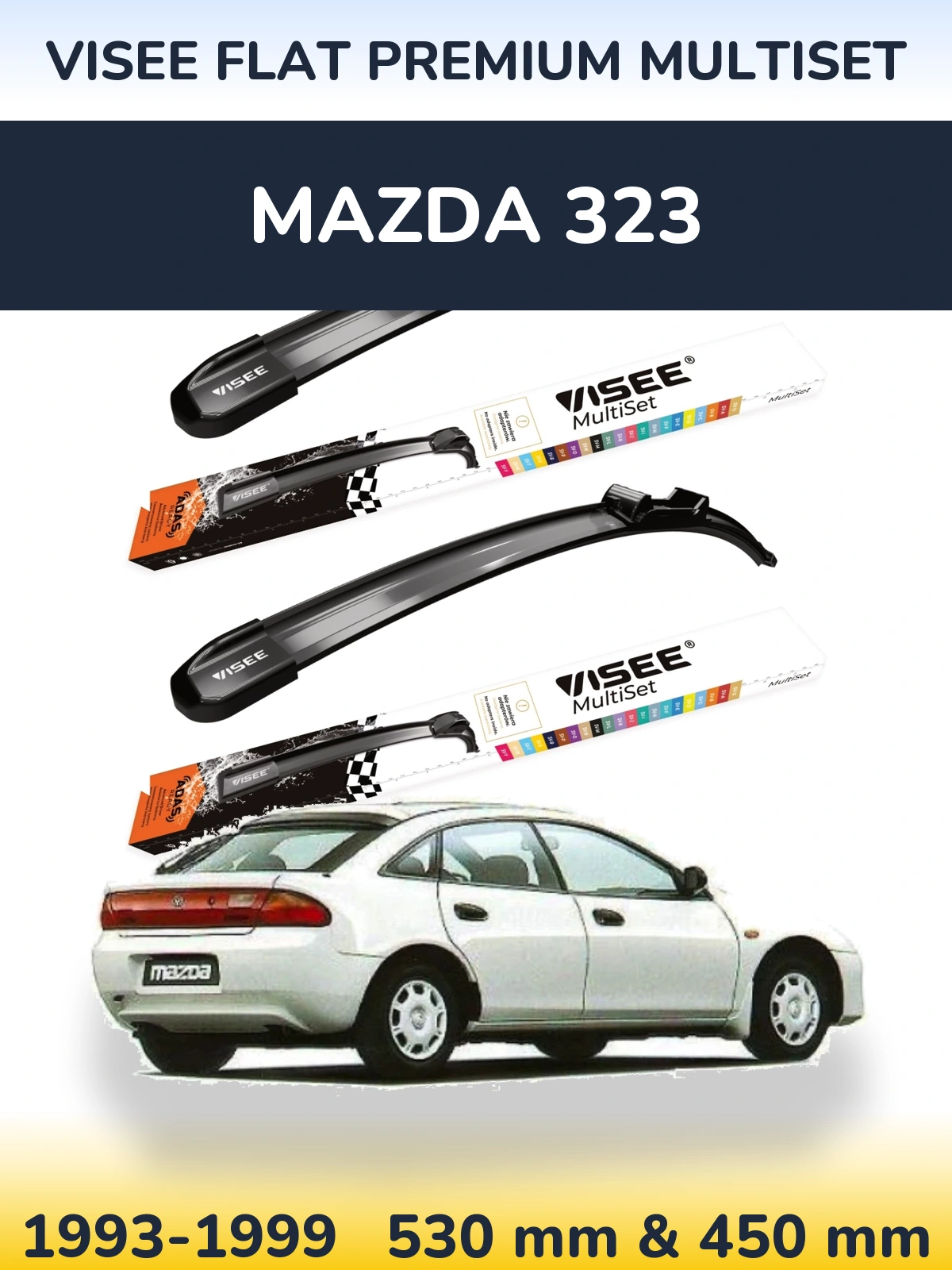 Ștergătoare VISEE FLAT PREMIUM MultiSet pentru Mazda 323