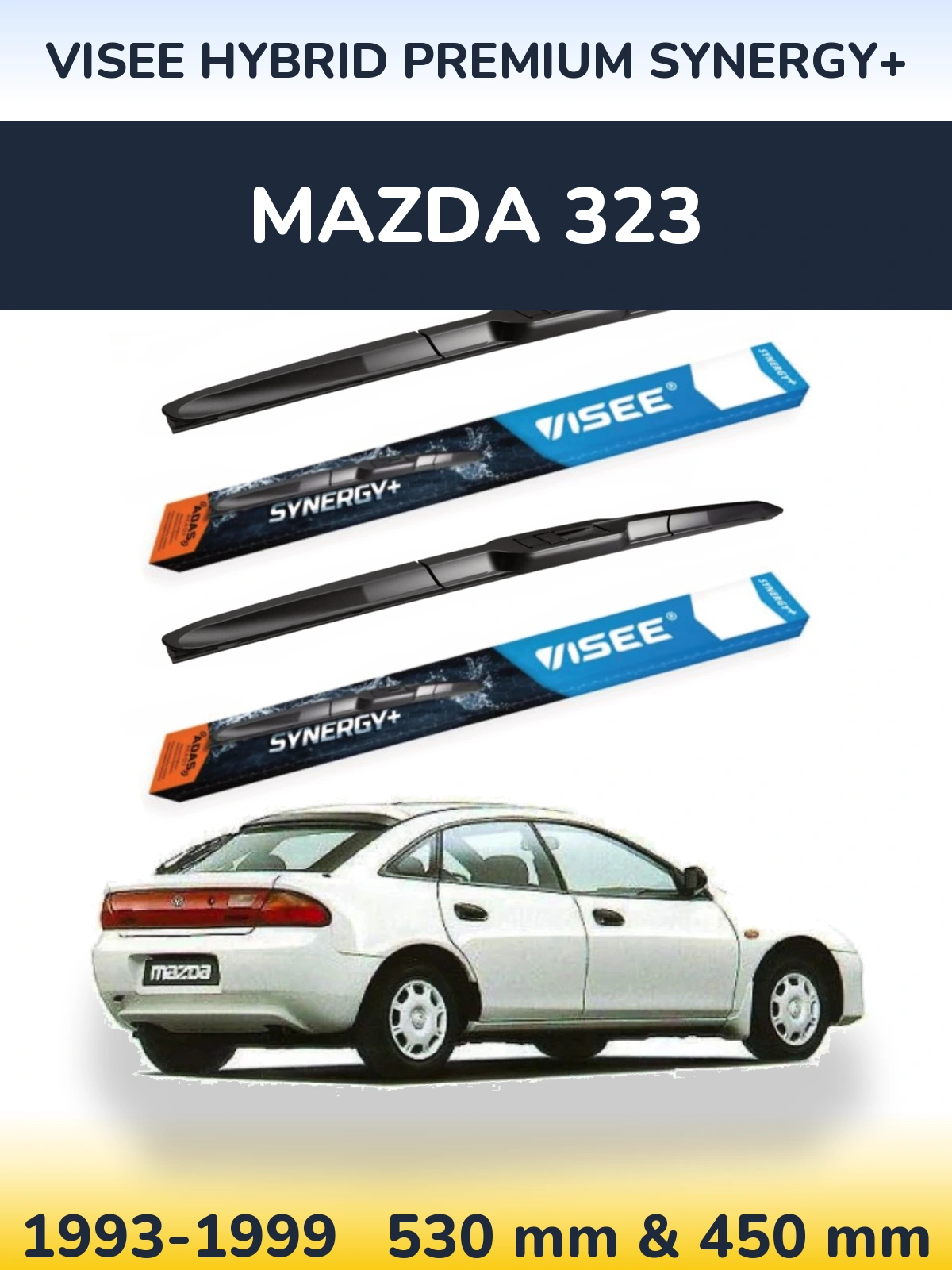 Ștergătoare VISEE HYBRID PREMIUM SYNERGY+ pentru Mazda 323