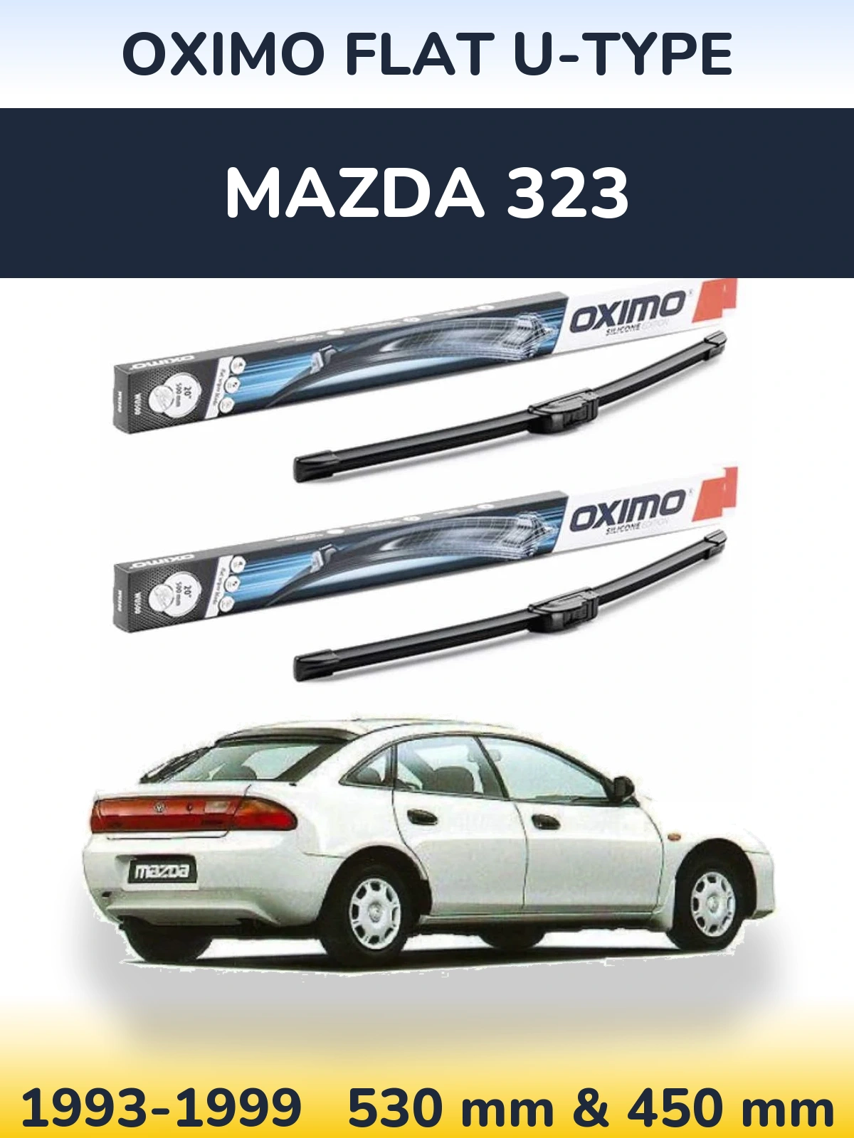Ștergătoare Oximo Flat U-type pentru Mazda 323
